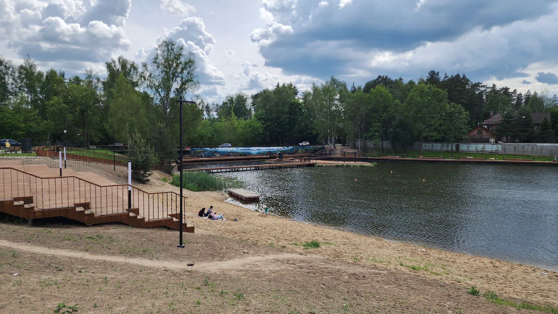 благоустрйоство, набережная, лосино-петровский,