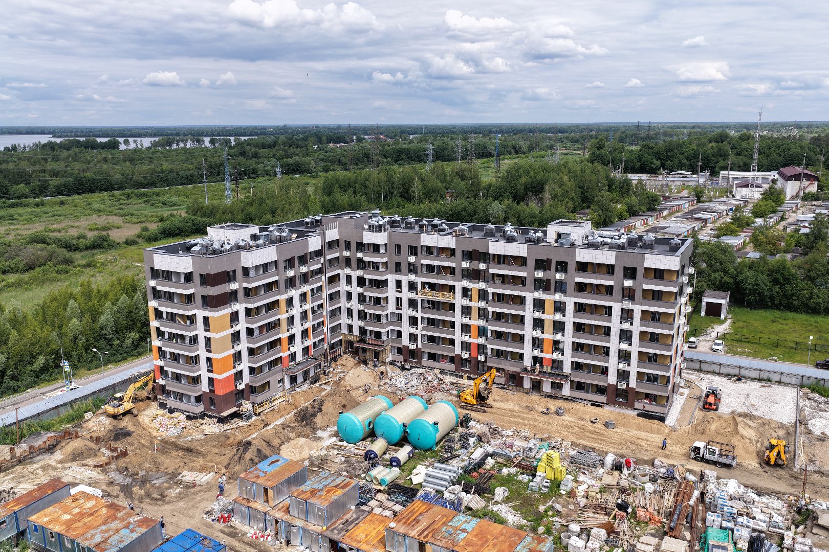 видео с коптера, дом для переселенцев в шатуре, переселенец из аварийного жилья,