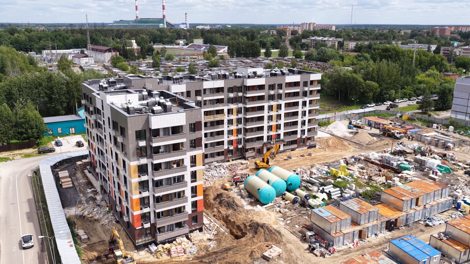 видео с коптера, дом для переселенцев в шатуре, переселенец из аварийного жилья,