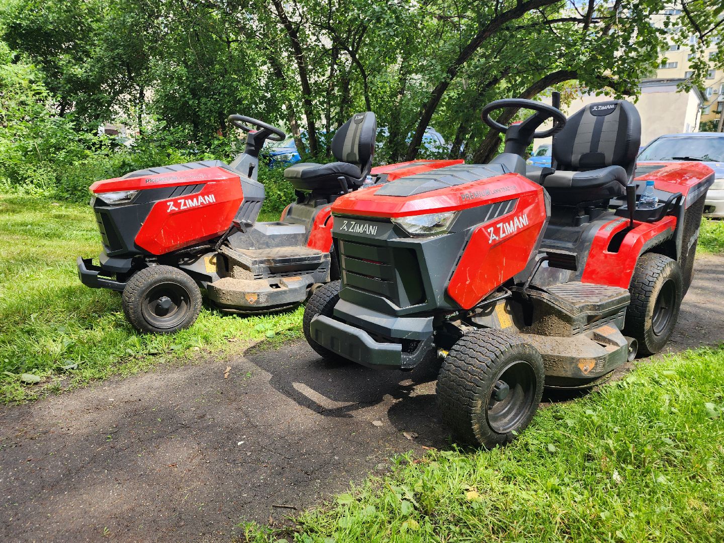 фрязино, покос травы, новая техника, тракторы,