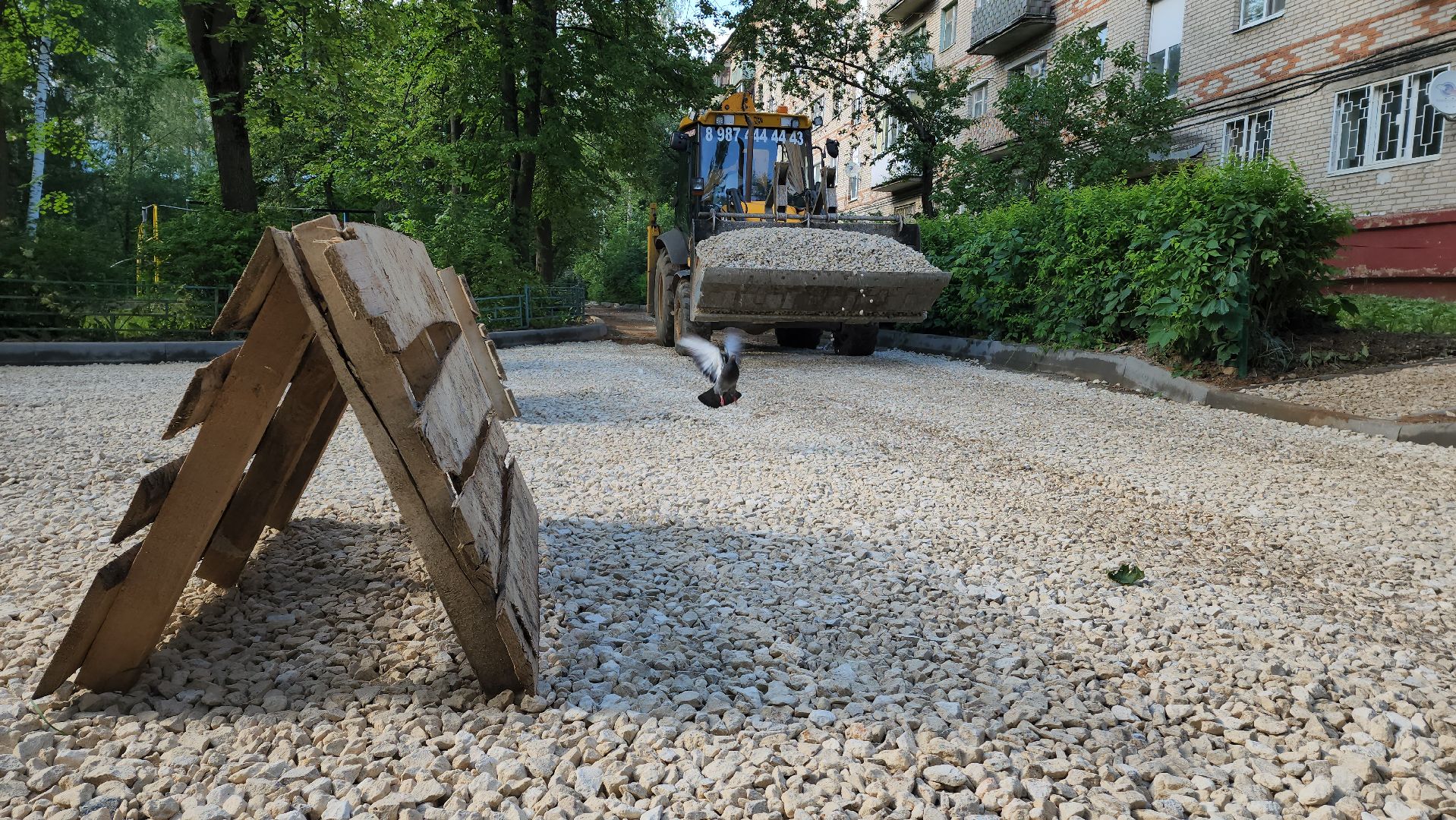 подготовительные работы, Подготовка к асфальтированию , благоустройство 2025, Лобня,