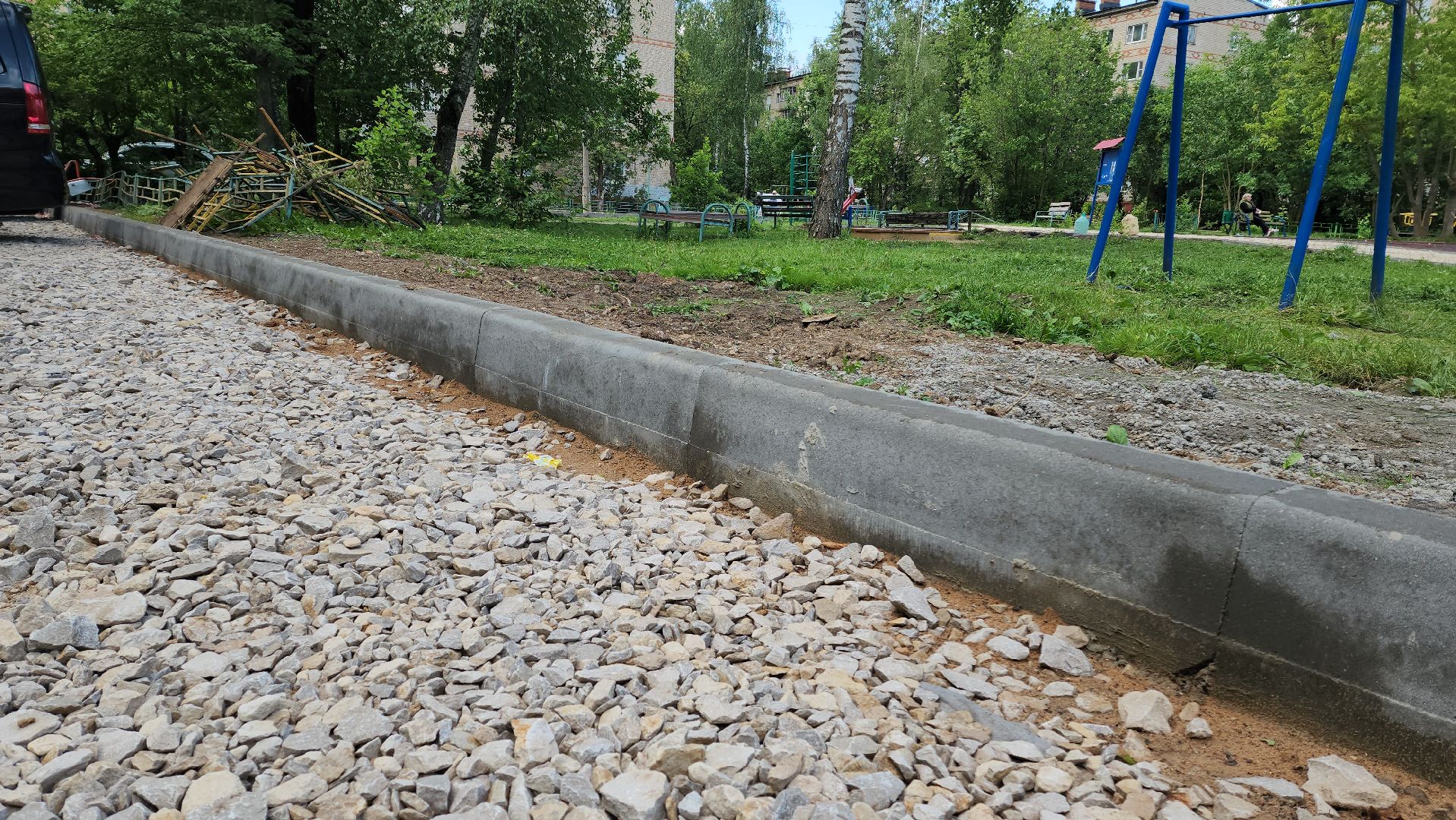 подготовительные работы, Подготовка к асфальтированию , благоустройство 2025, Лобня,