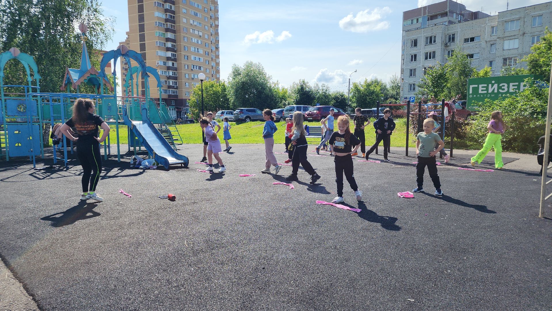 дети, зарядка, лето, каникулы, лосино-петровский,