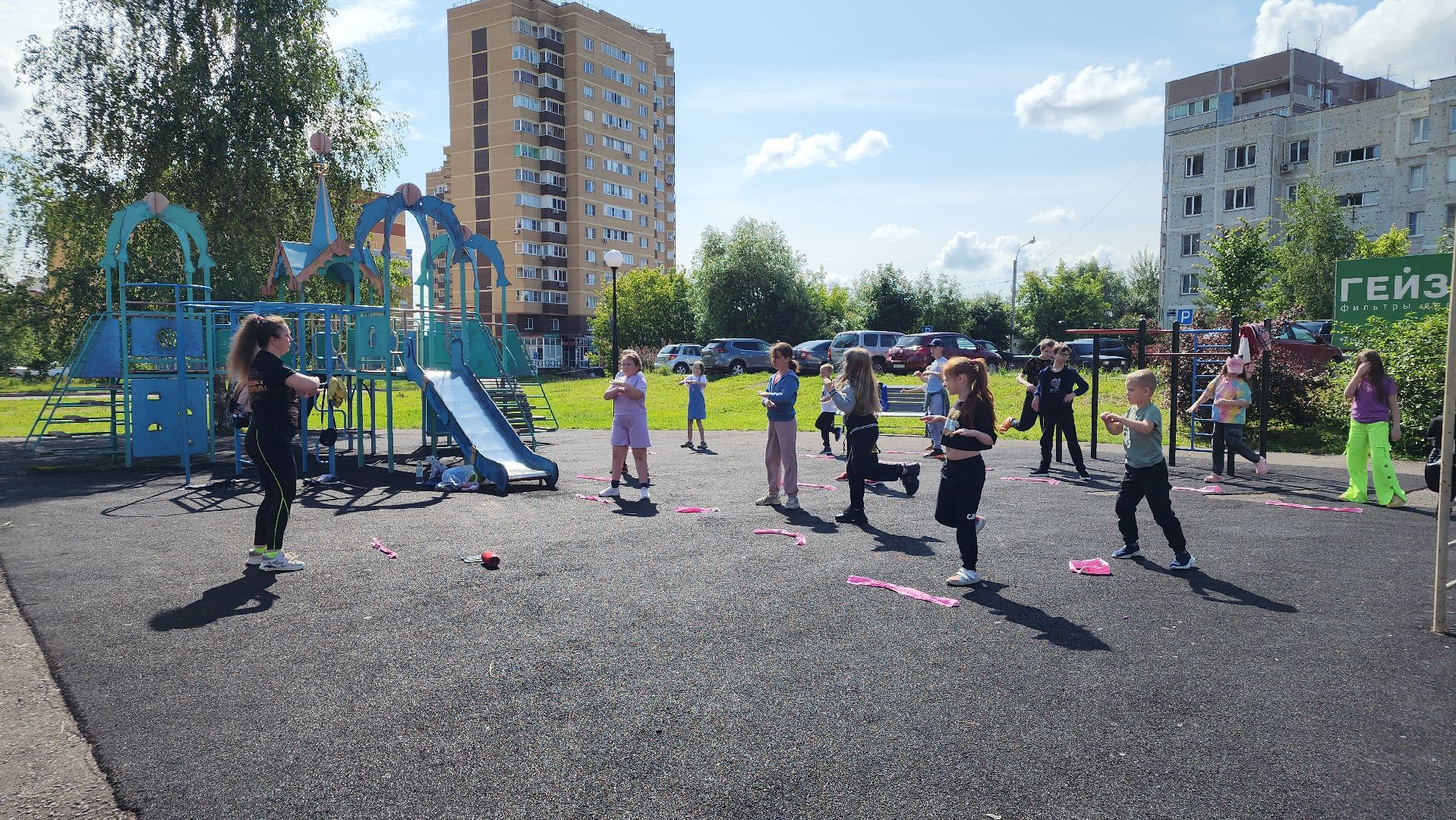 дети, зарядка, лето, каникулы, лосино-петровский,