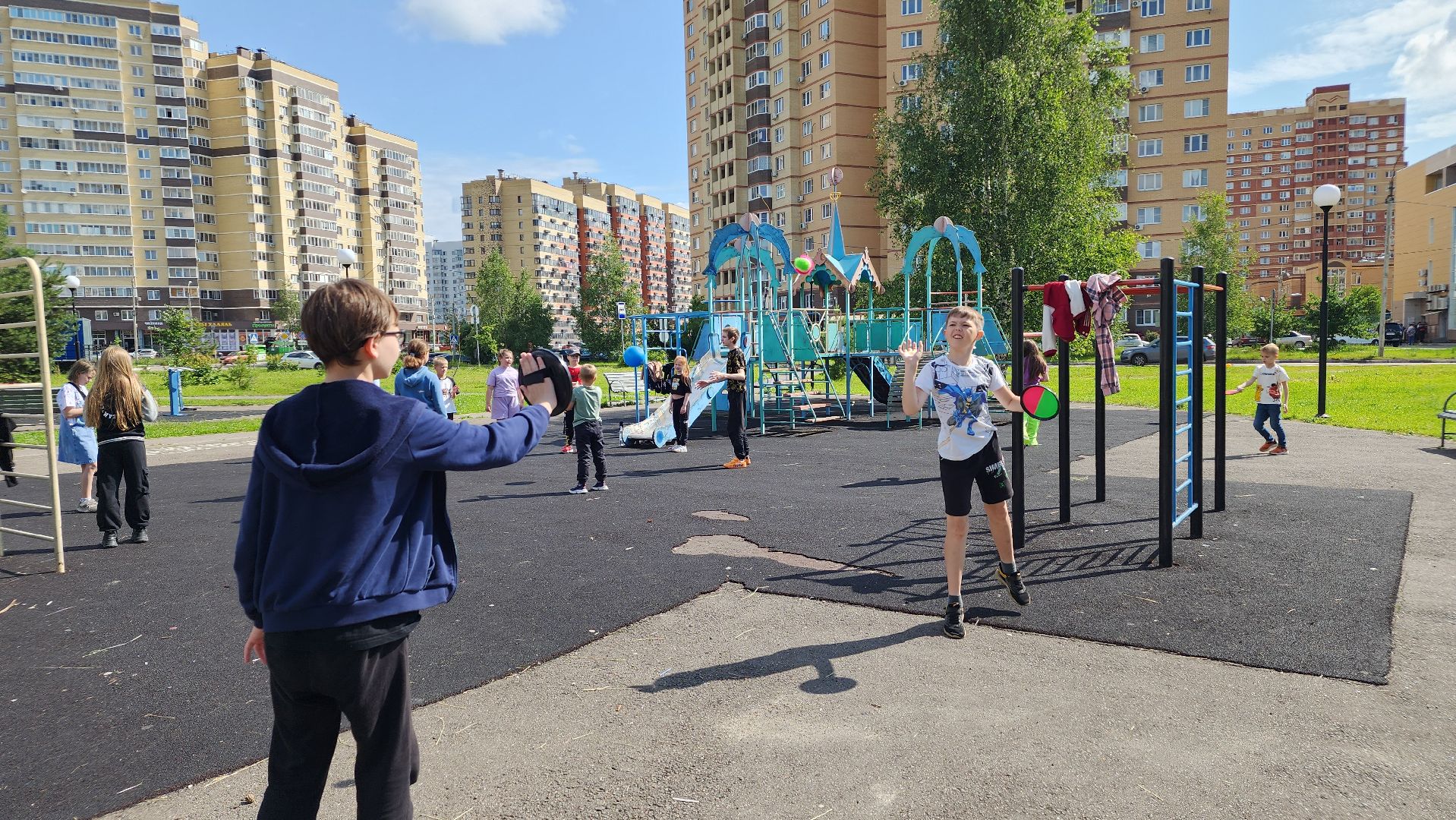 дети, зарядка, лето, каникулы, лосино-петровский,