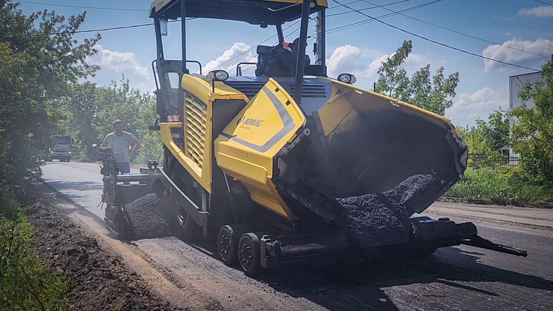 бронницы, ремонт дороги в бронницах, ремонт дороги в каширском переулке, укладка асфальта в бронницах,