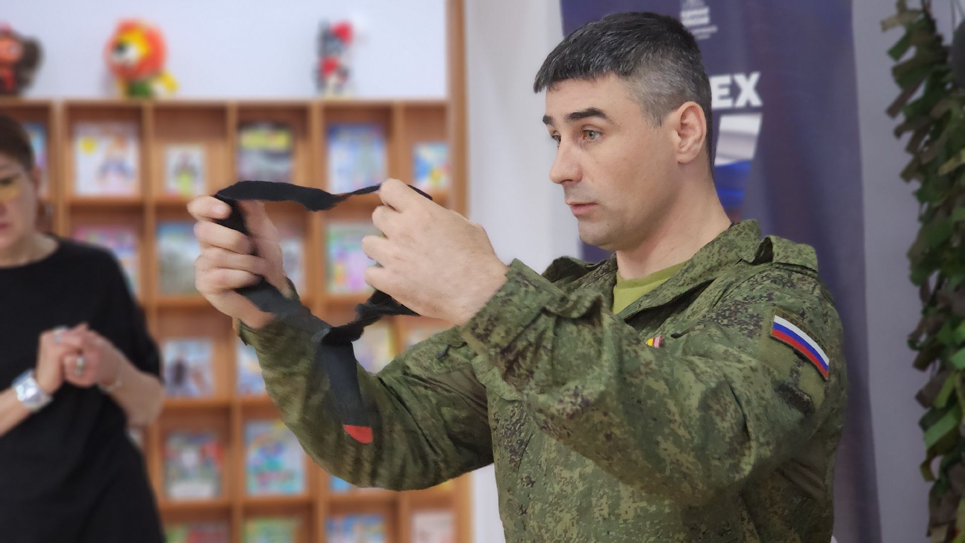 волоколамск, встреча с бойцом сво, библиотека,