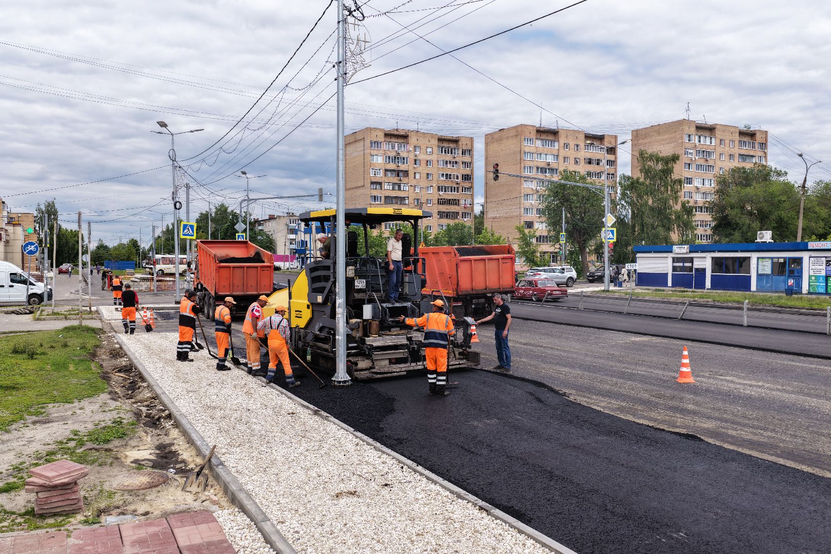 видео с коптера, капремонт проспекта Ильича, дороги в шатуре,