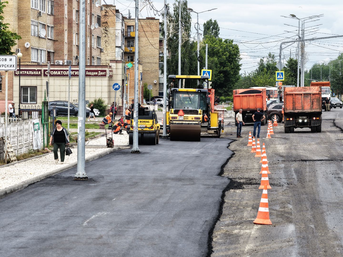 видео с коптера, капремонт проспекта Ильича, дороги в шатуре,