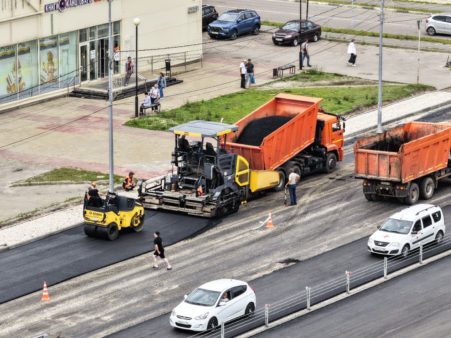 видео с коптера, капремонт проспекта Ильича, дороги в шатуре,