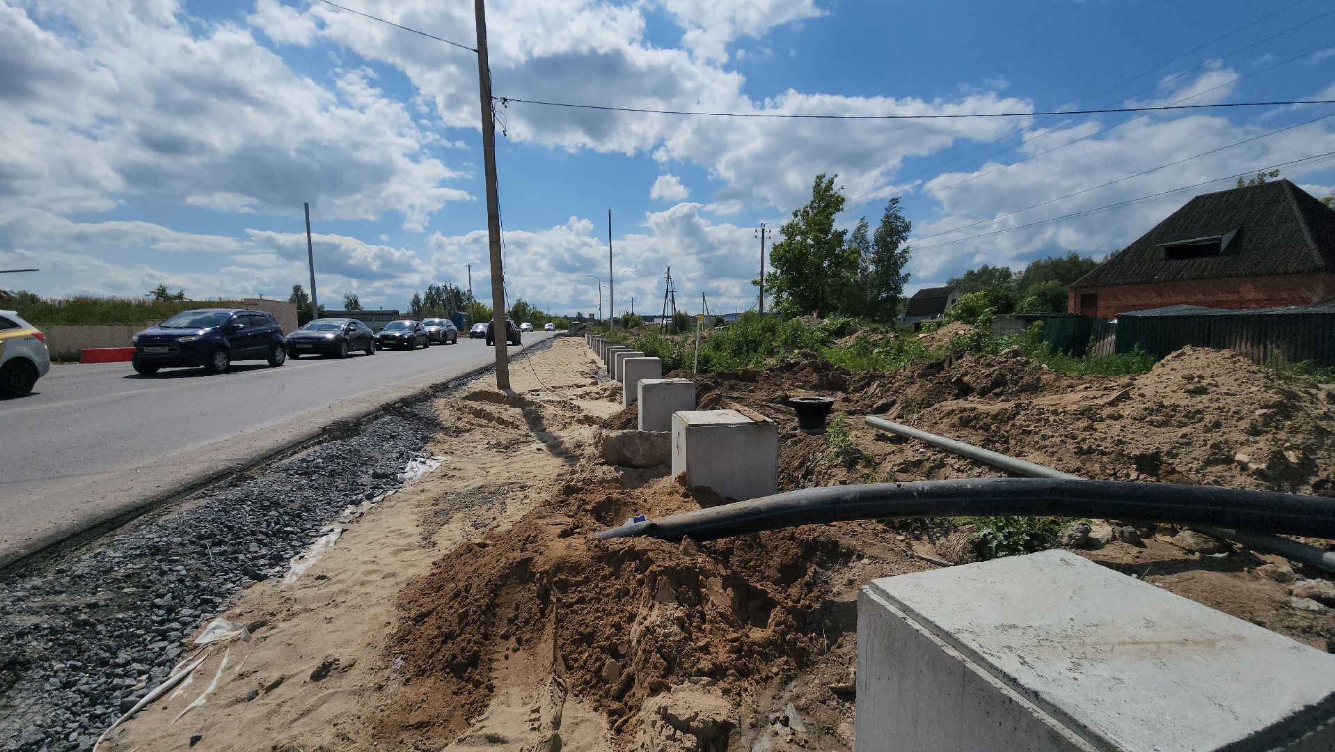 трасса серпухов-протвино, деревня калиново, строительство дороги, расширение трассы, шумозащитные экраны,