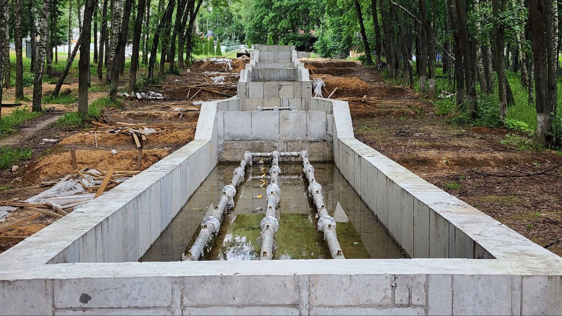 Дмитров, Парк Березовая роща, Фонтанный комплекс, Минблаго,