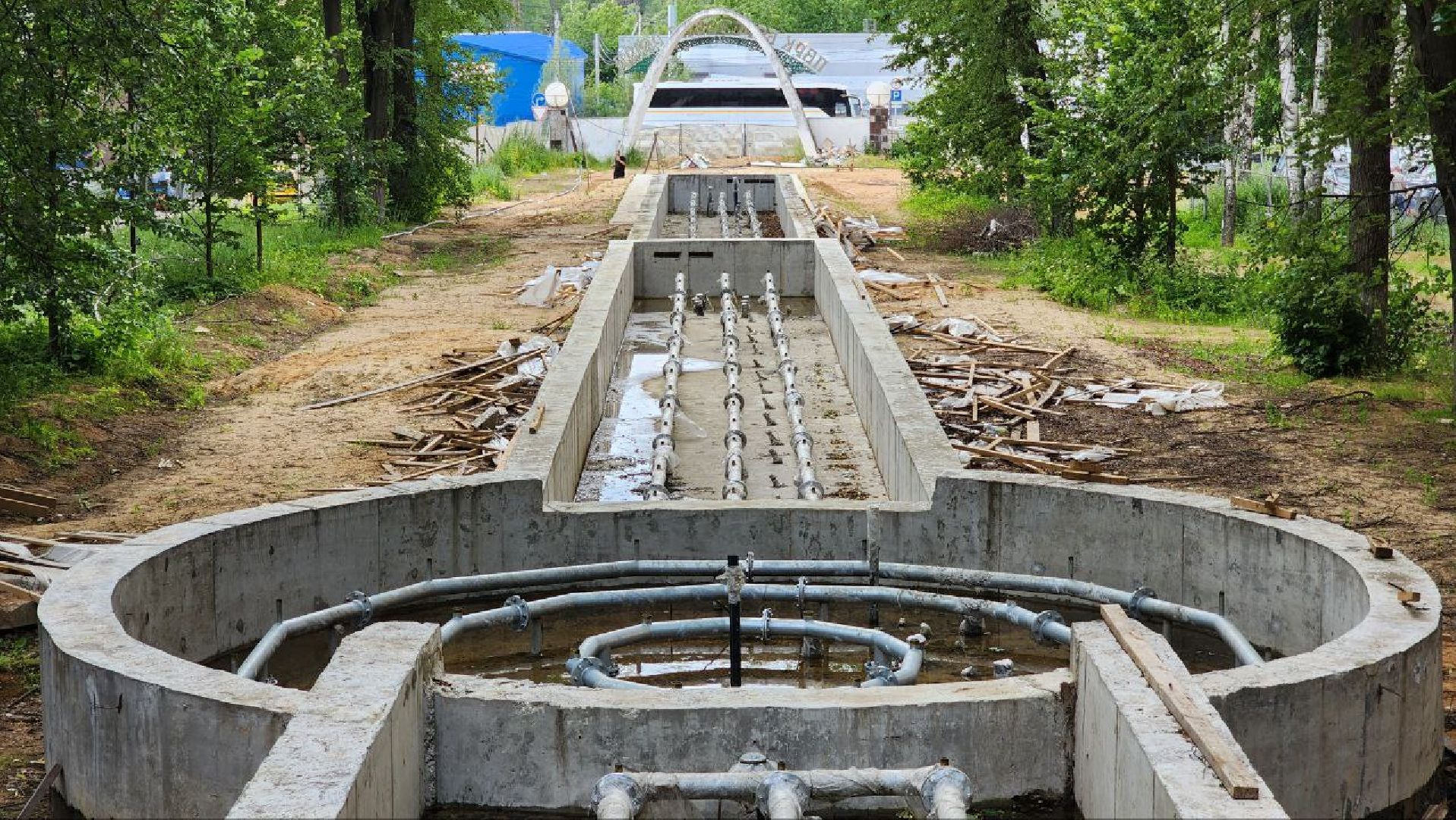 Дмитров, Парк Березовая роща, Фонтанный комплекс, Минблаго,