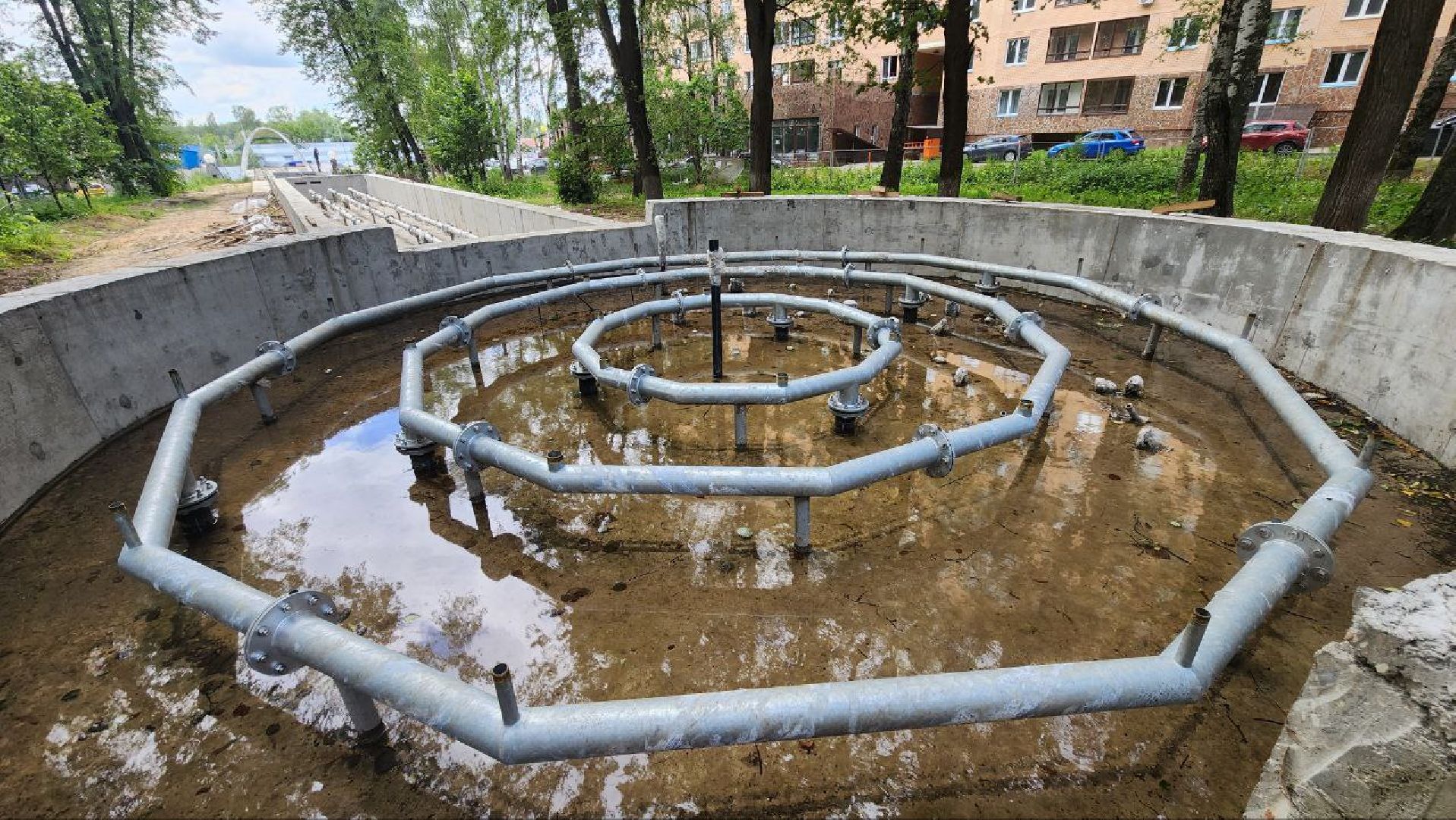 Дмитров, Парк Березовая роща, Фонтанный комплекс, Минблаго,