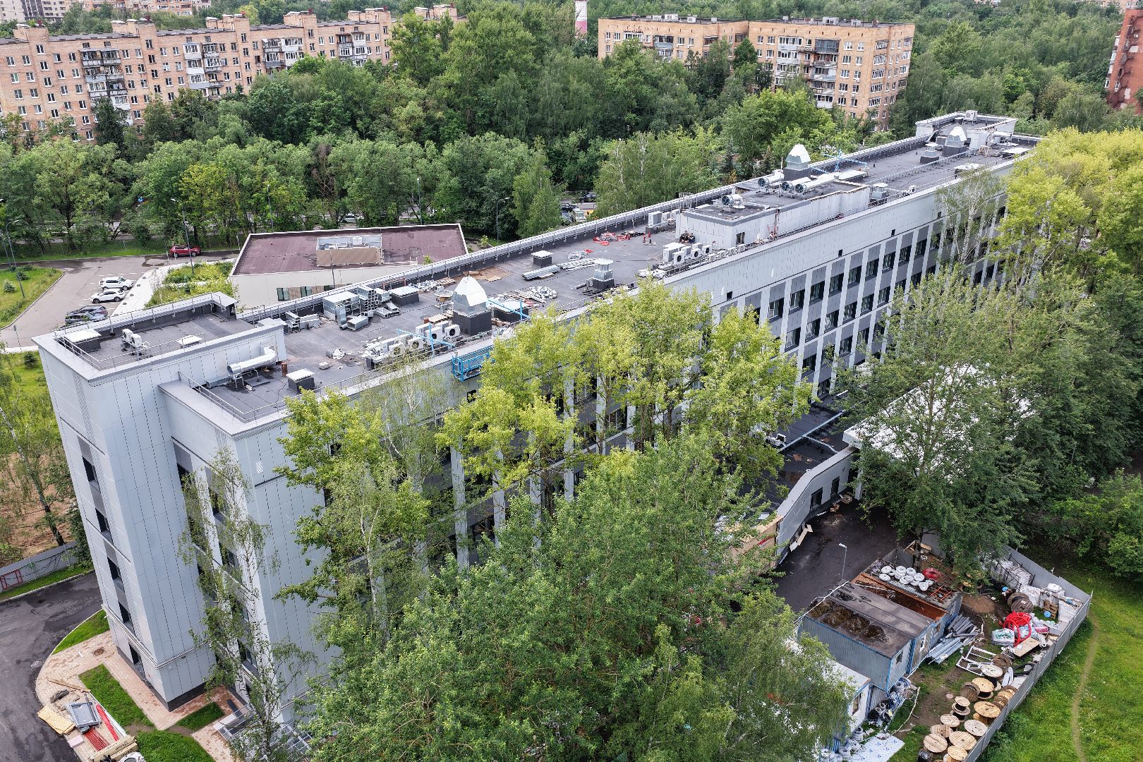 видео с коптера, хирургический корпус, медицина в одинцове,