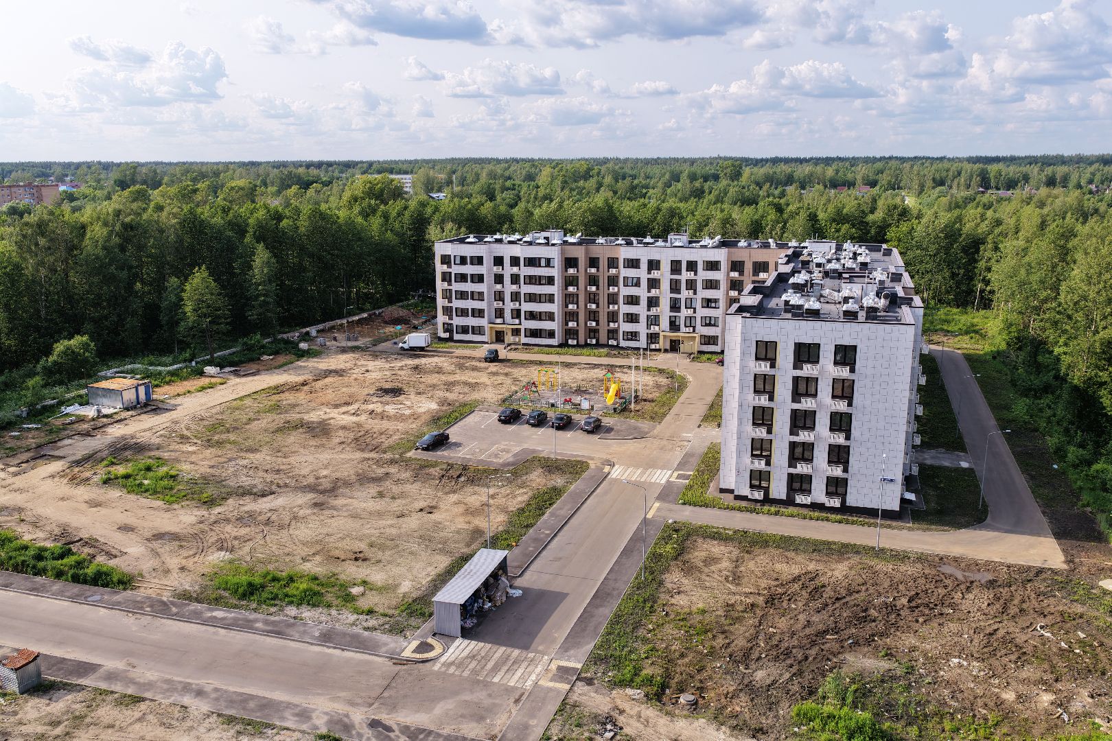 видео с коптера, дом для переселенцев в шатуре, переселение из аварийного жилья,
