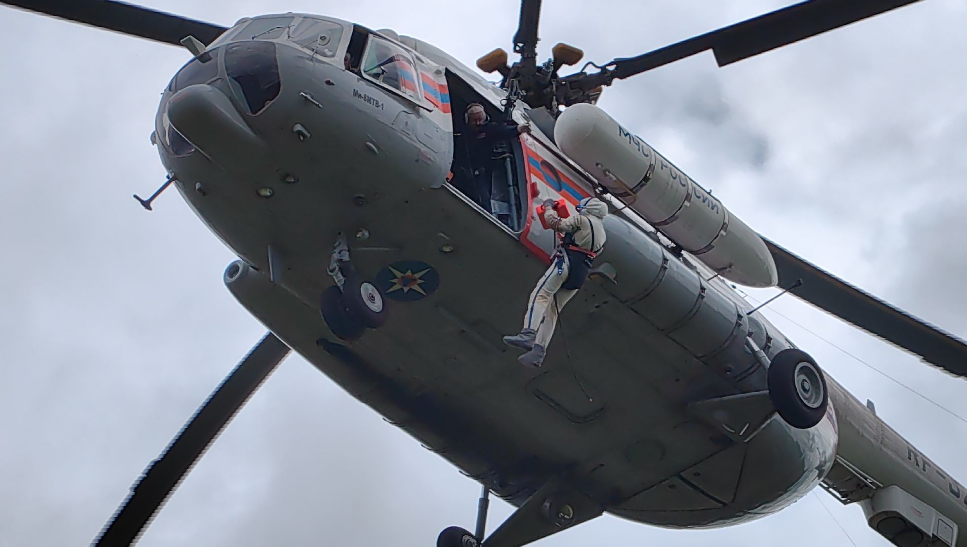 вертолет, космонавт, тренировка, подъем,