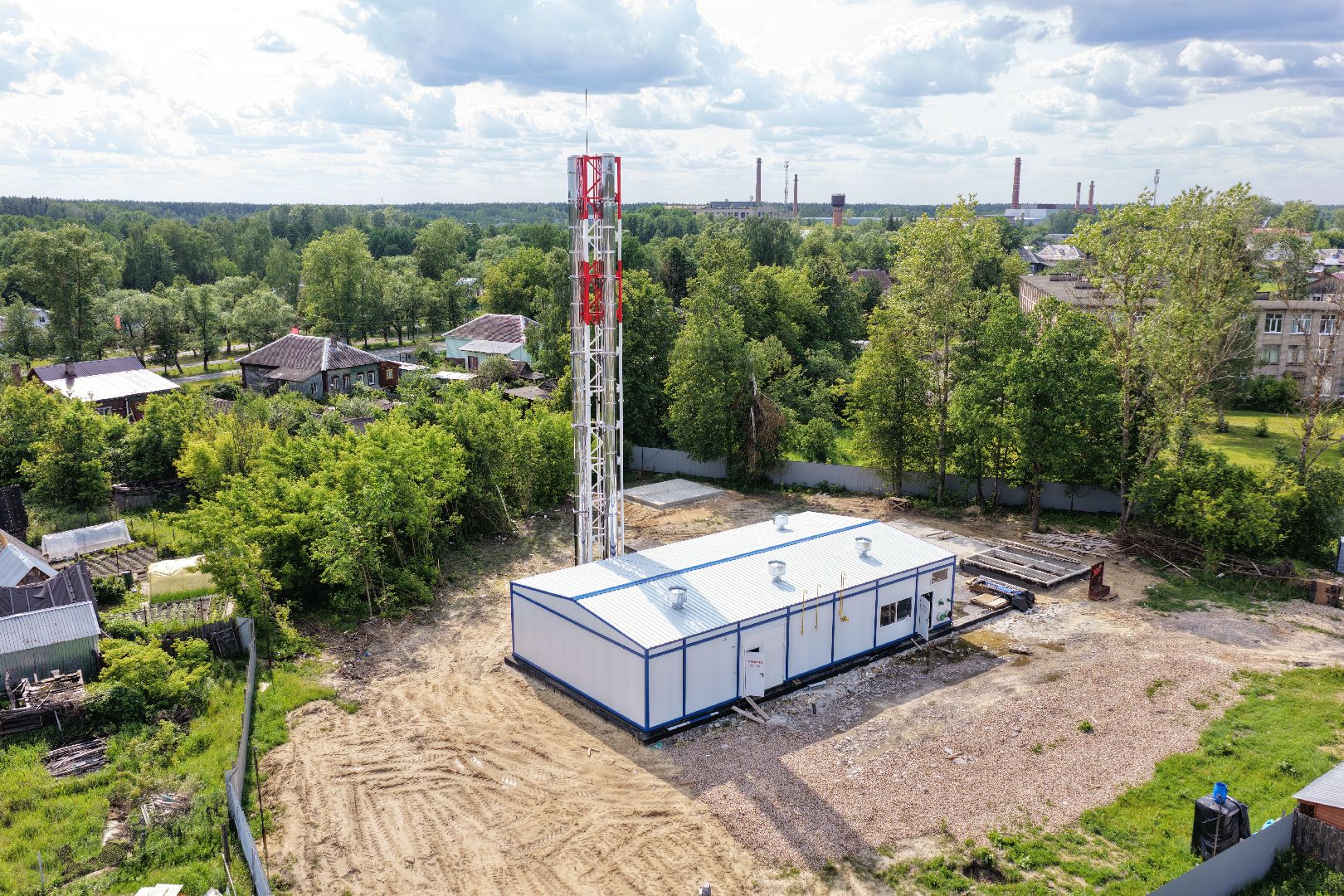 видео с коптера, котельная в шатуре,