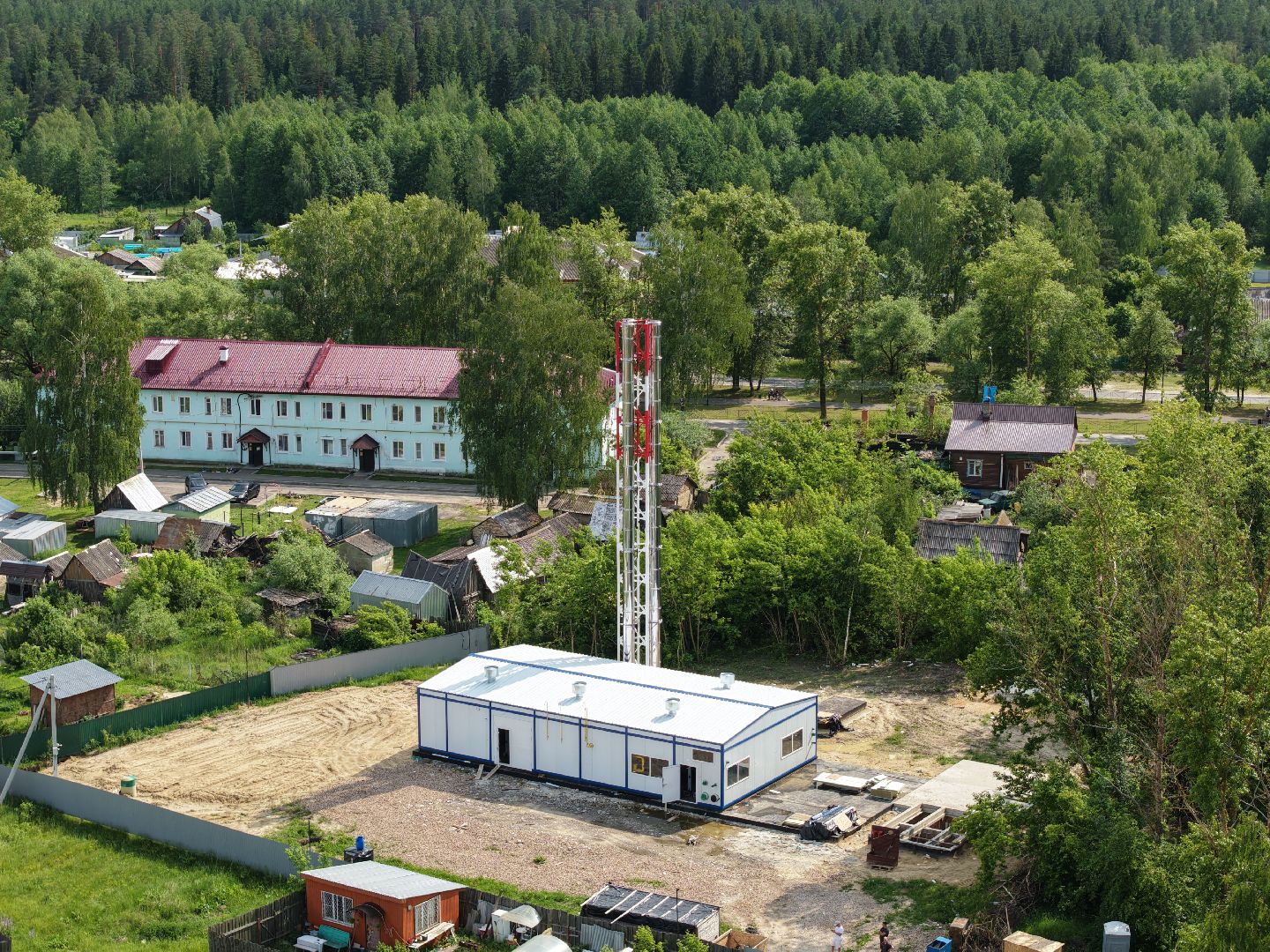 видео с коптера, котельная в шатуре,