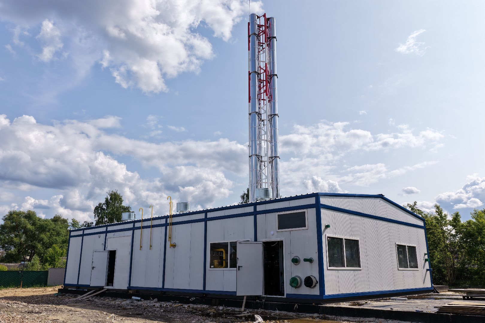 видео с коптера, котельная в шатуре,