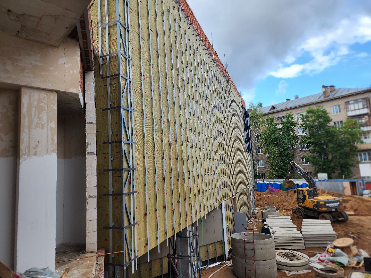 королёв, строительство пристройки на 400 мест, школа 1 в королеве ,