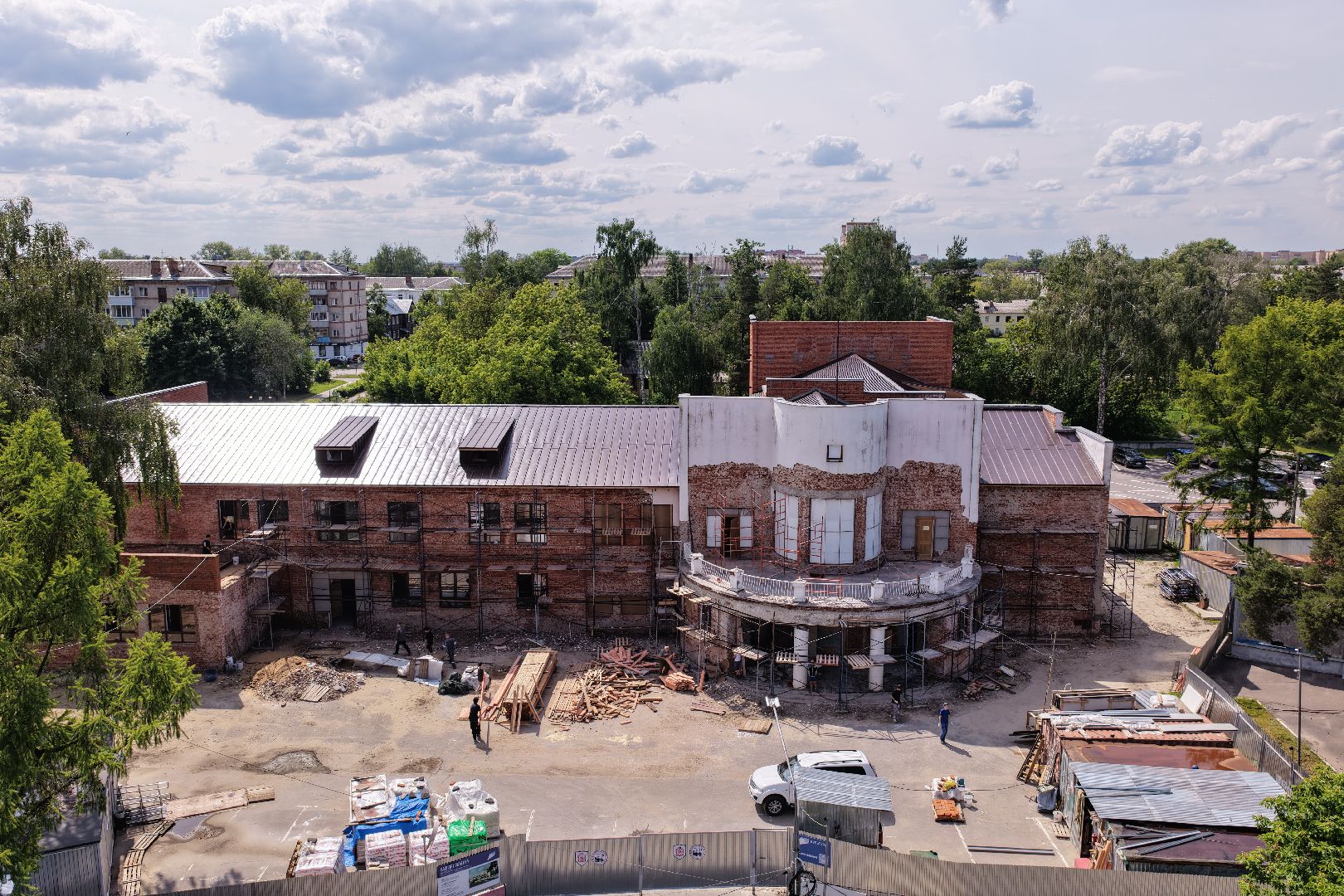 видео с коптера, дом культуры им Нариманова, дом культуры в шатуре,