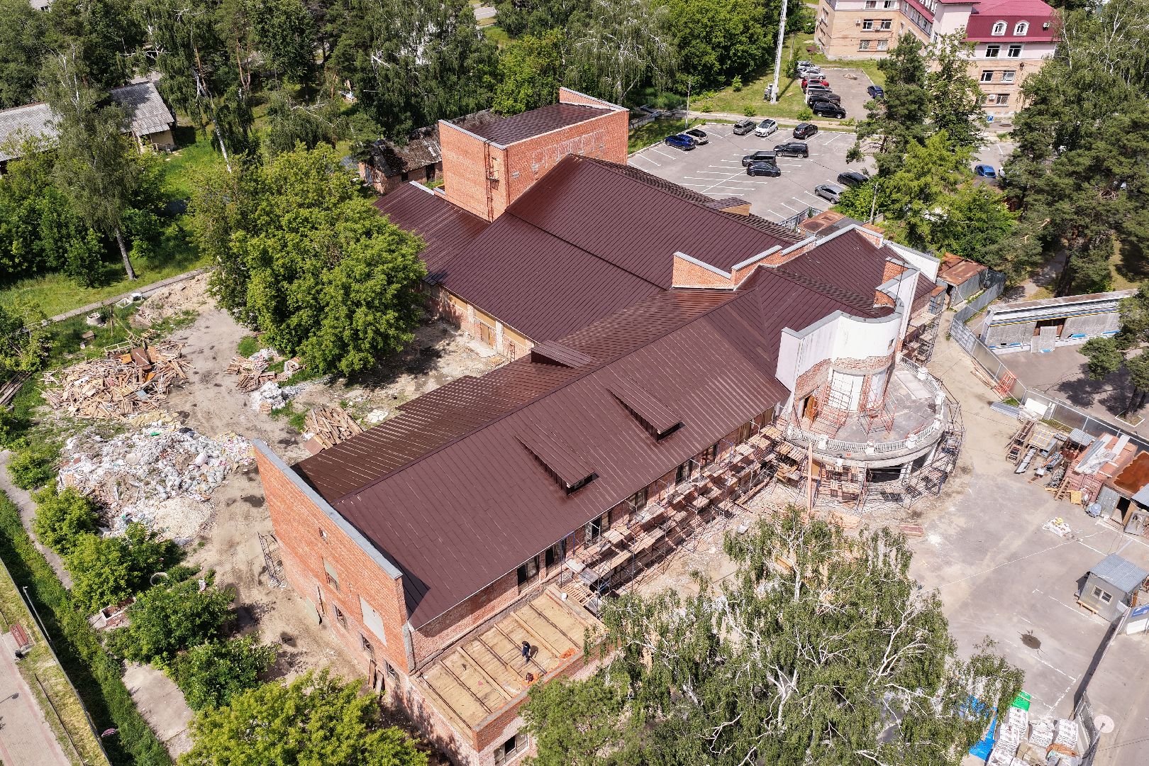 видео с коптера, дом культуры им Нариманова, дом культуры в шатуре,