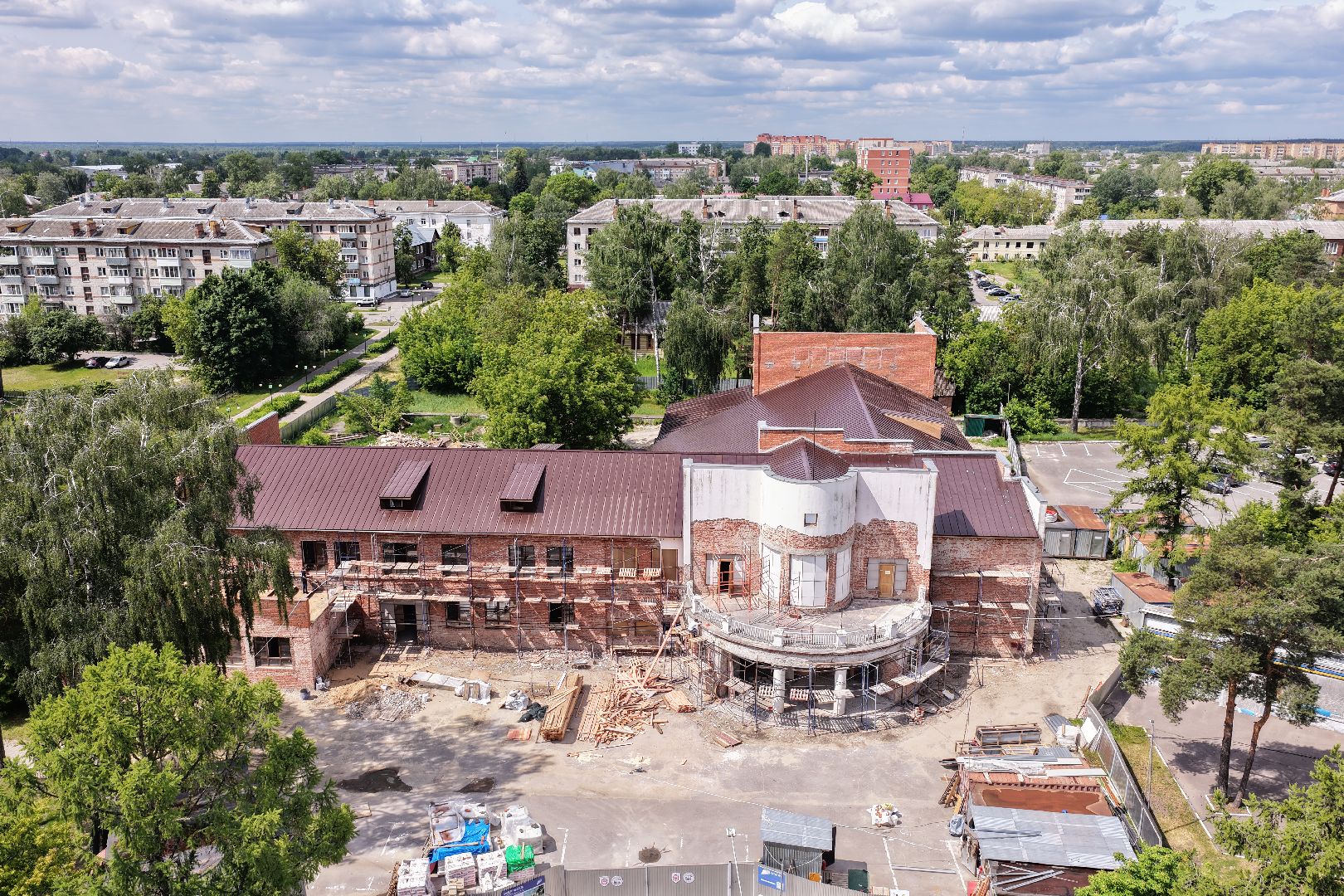 видео с коптера, дом культуры им Нариманова, дом культуры в шатуре,