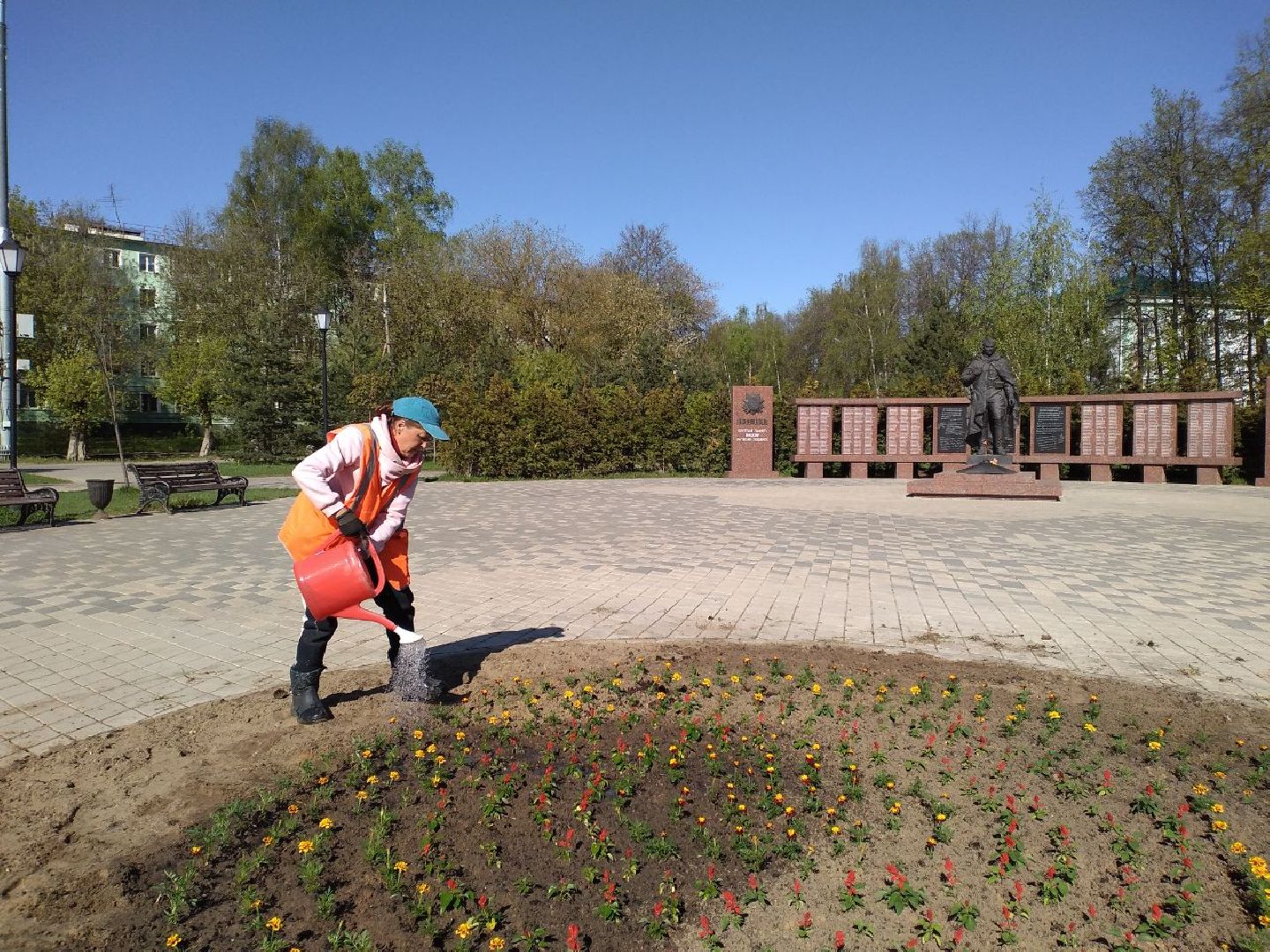 благоустройство, цветы, клумбы, Лосино-Петровский