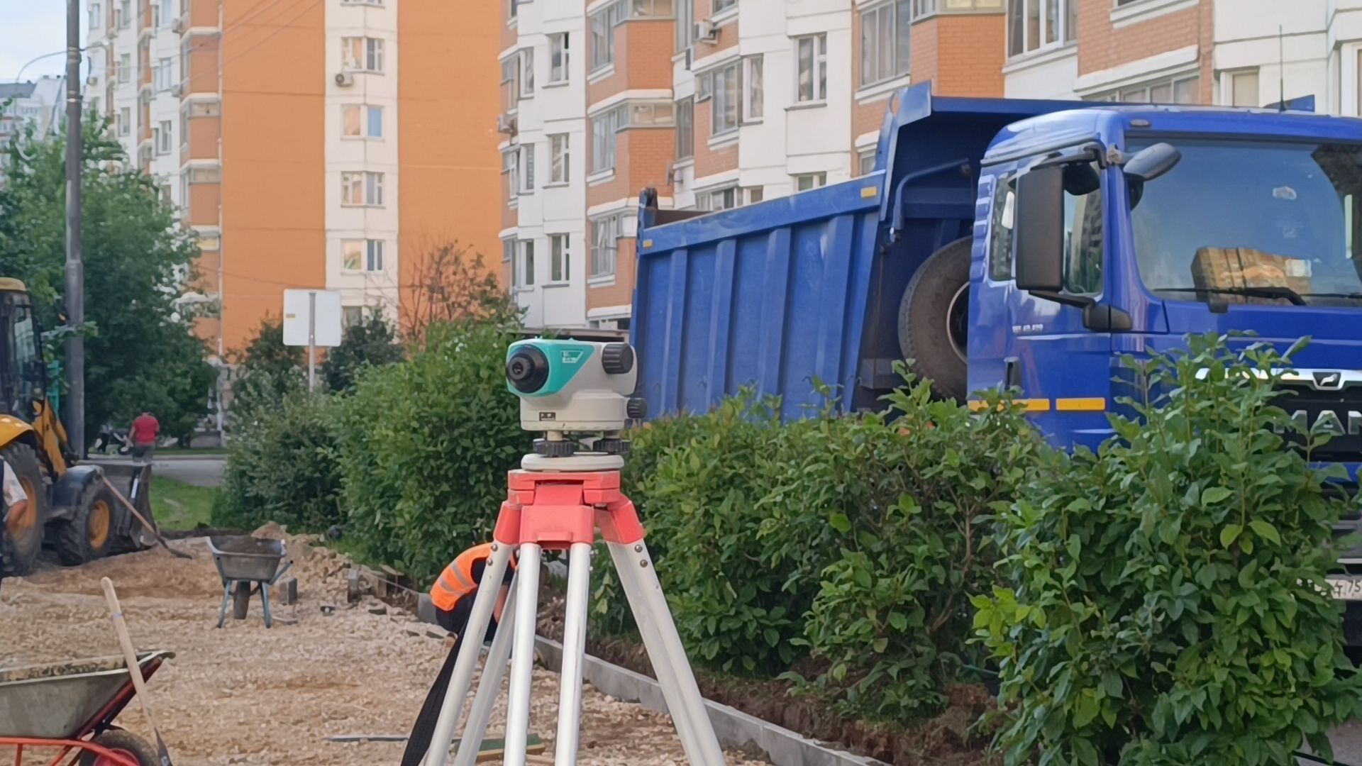 детска игровая площадка, лобня, двор,