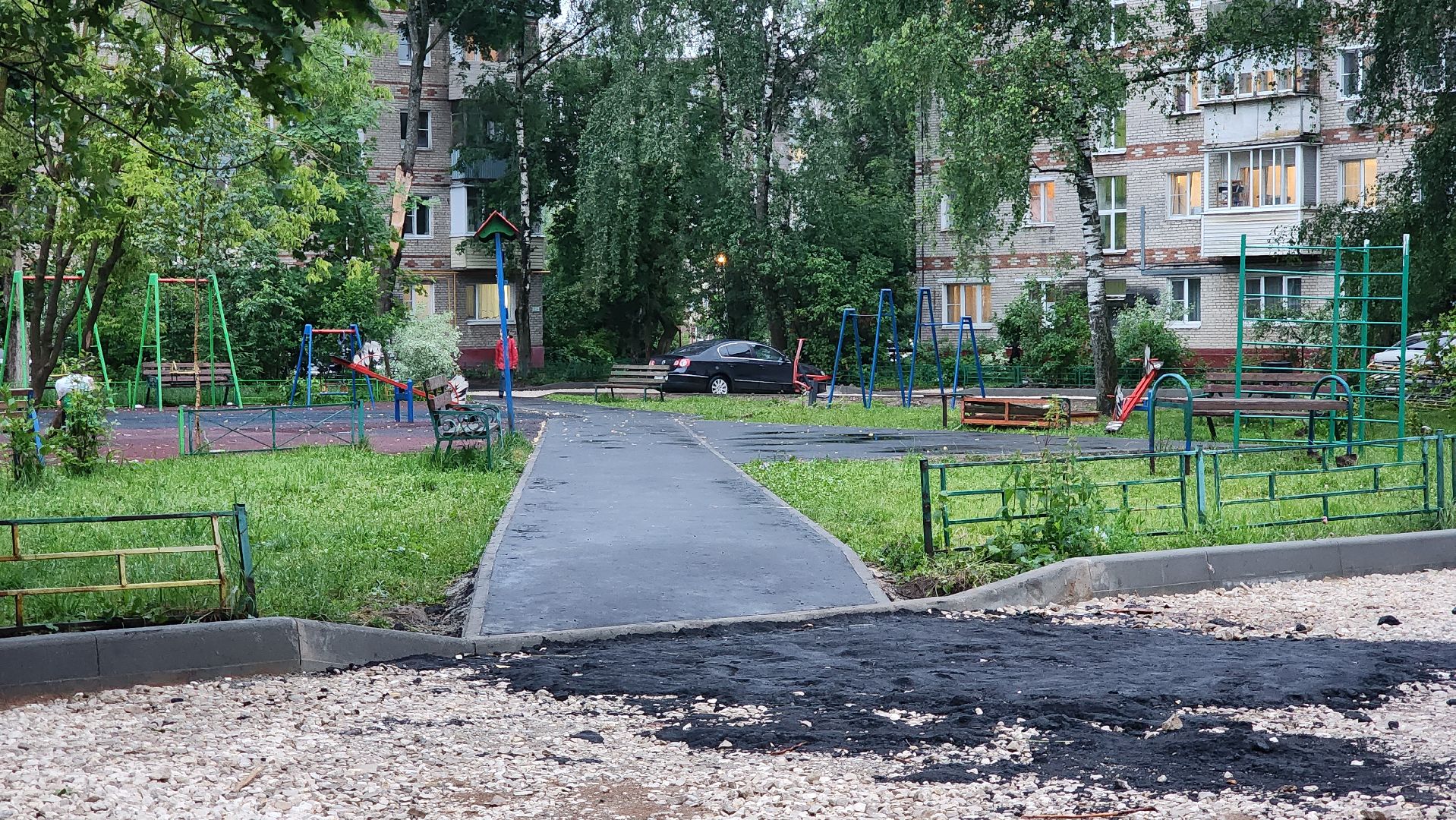 укладка асфальта, благоустройство дворов, Лобня ,