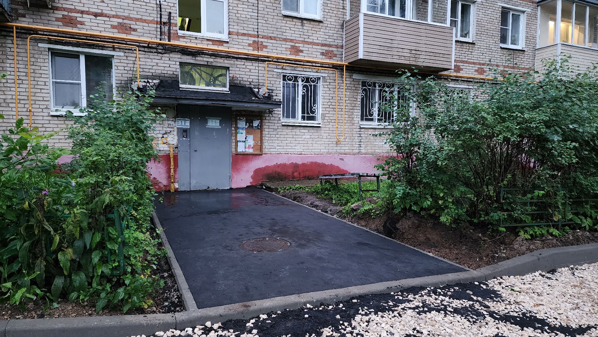 укладка асфальта, благоустройство дворов, Лобня ,