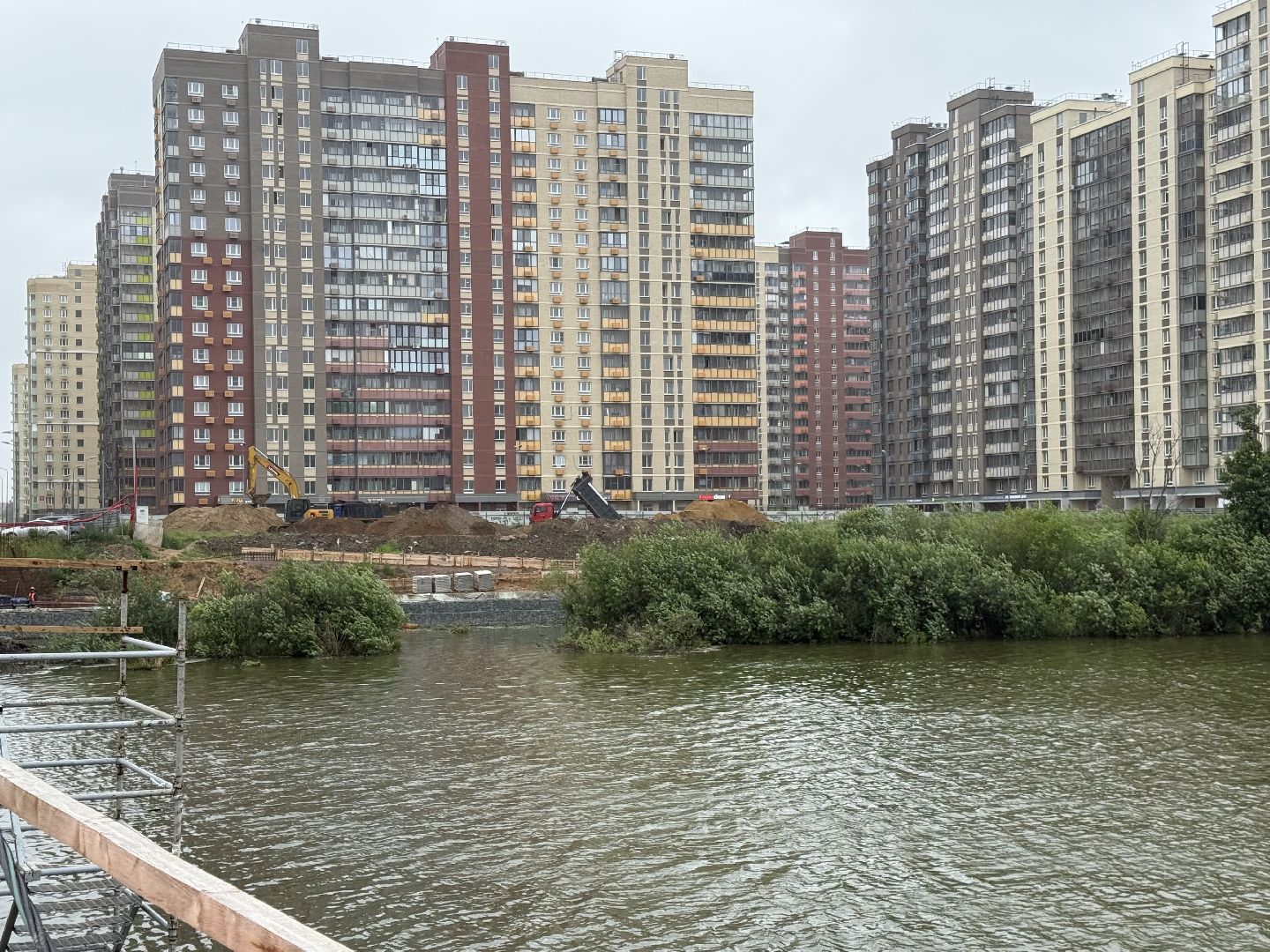 люберцы, строительство, парк Дружба, мост,