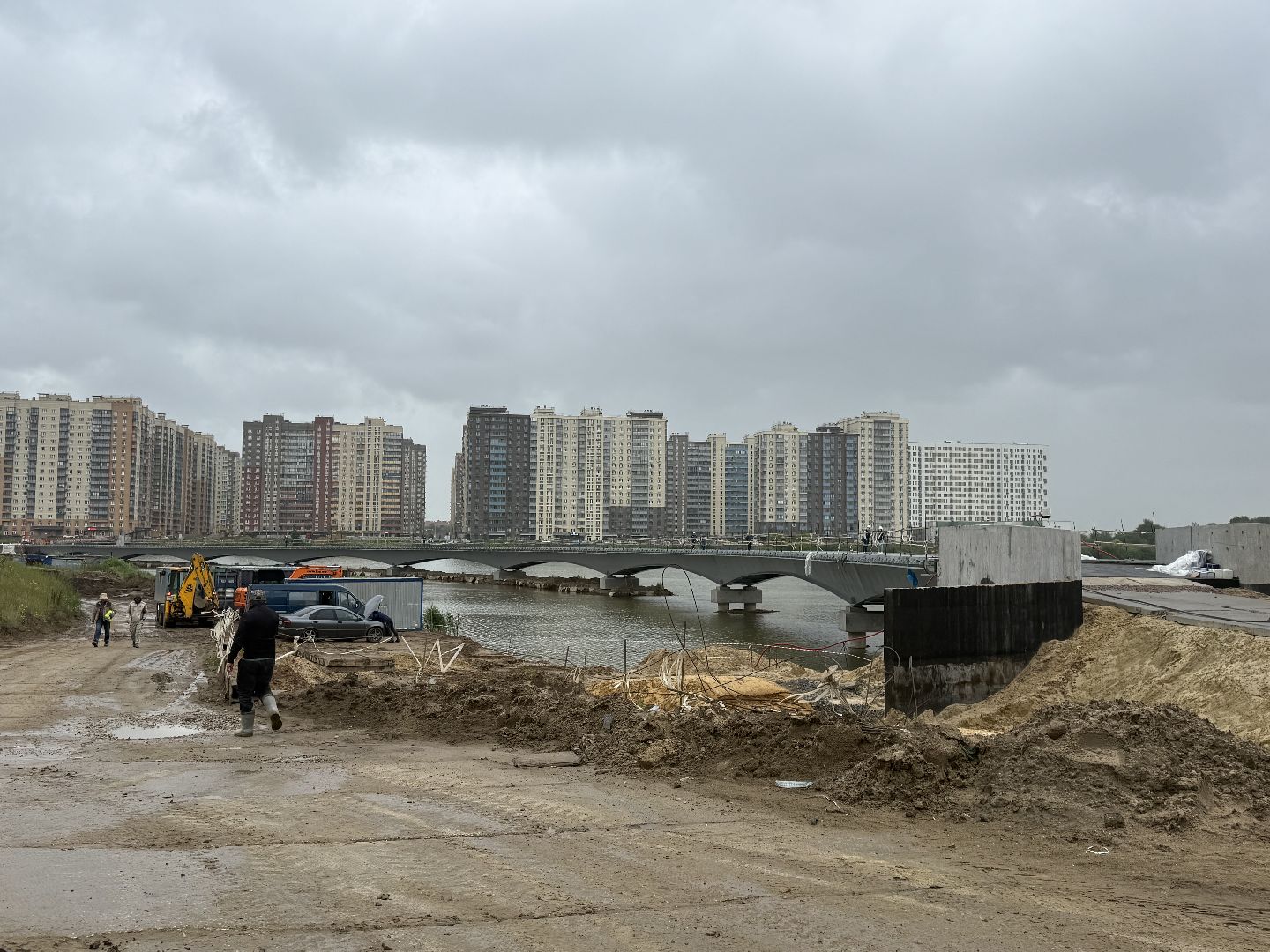 люберцы, строительство, парк Дружба, мост,