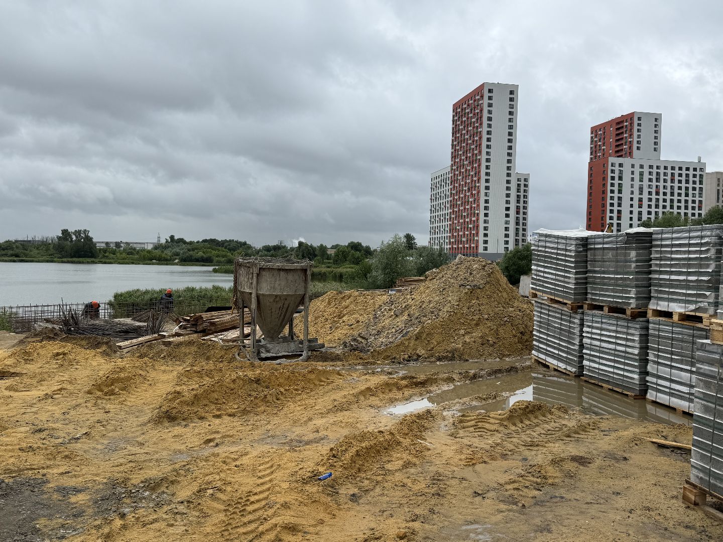 люберцы, строительство, парк Дружба, мост,