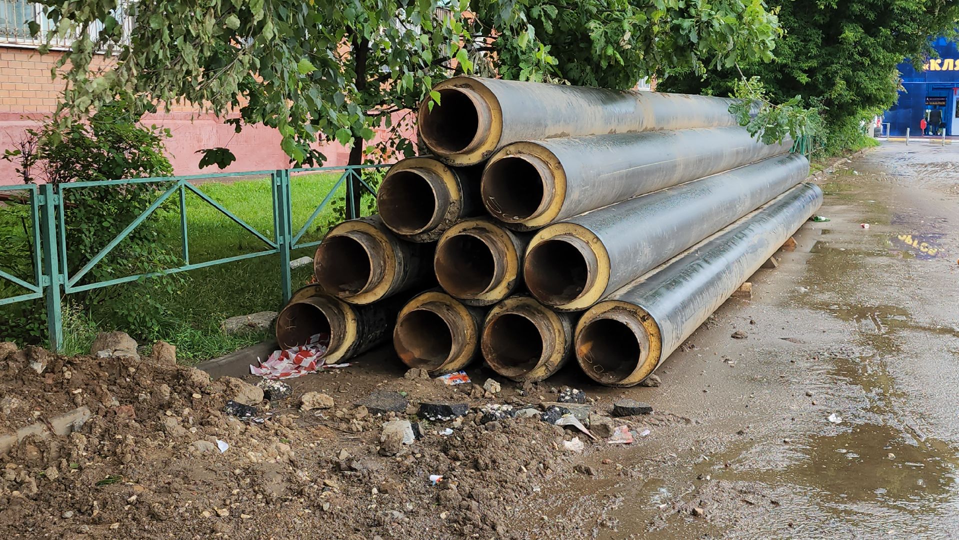 замена трубопровода, щёлково, Новые трубы,