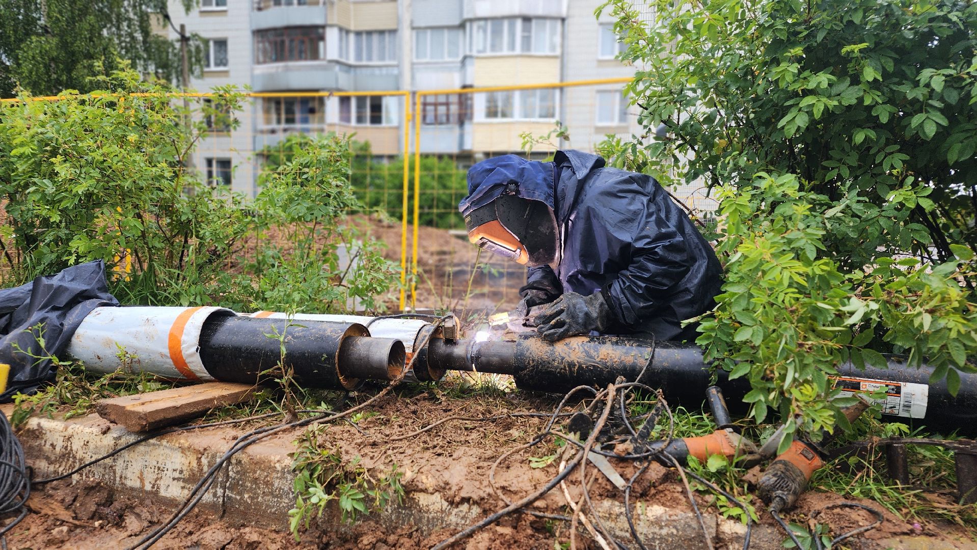 волоколамск, сычево, ремонт теплосетей,