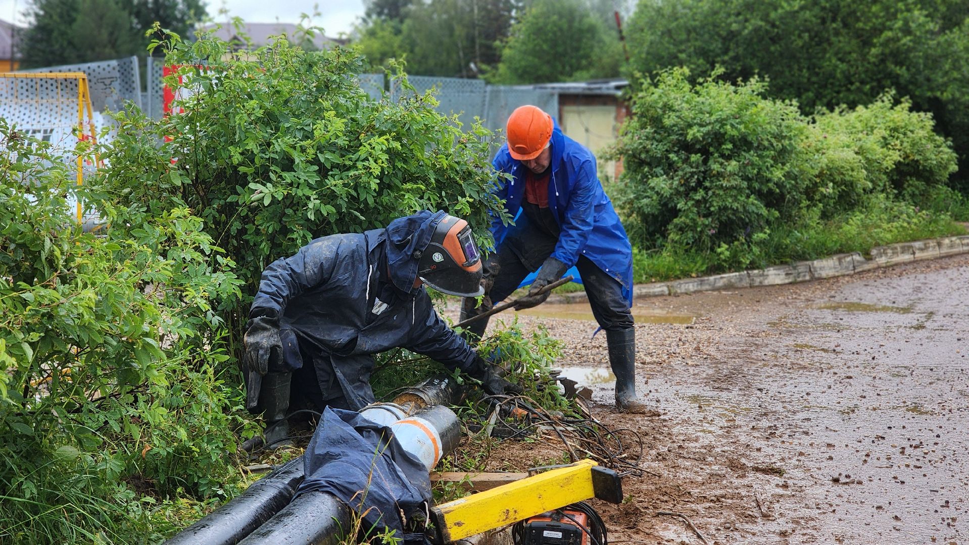 волоколамск, сычево, ремонт теплосетей,