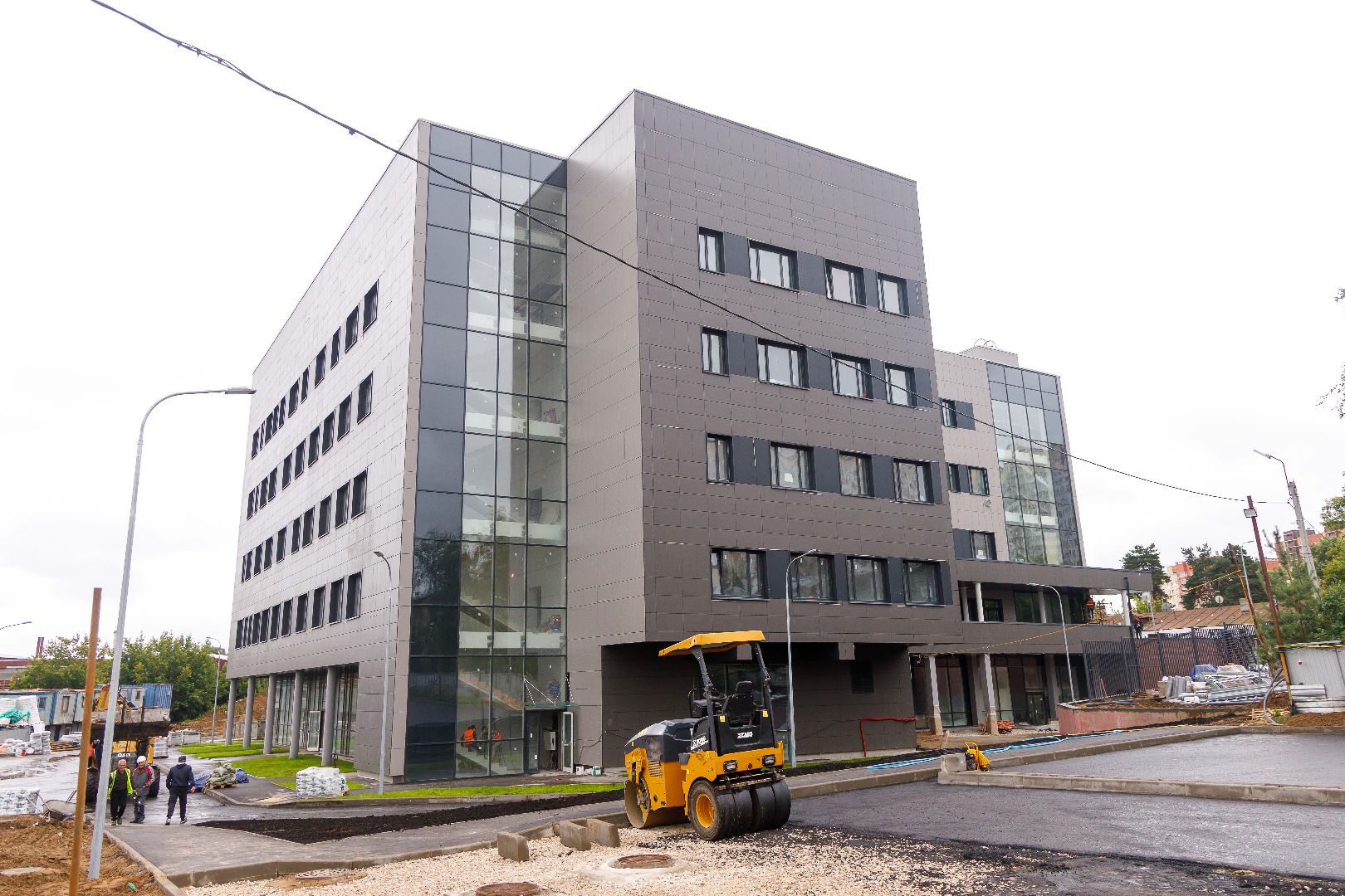 люберцы, новая поликлиника, поселок Октябрьский , строители,