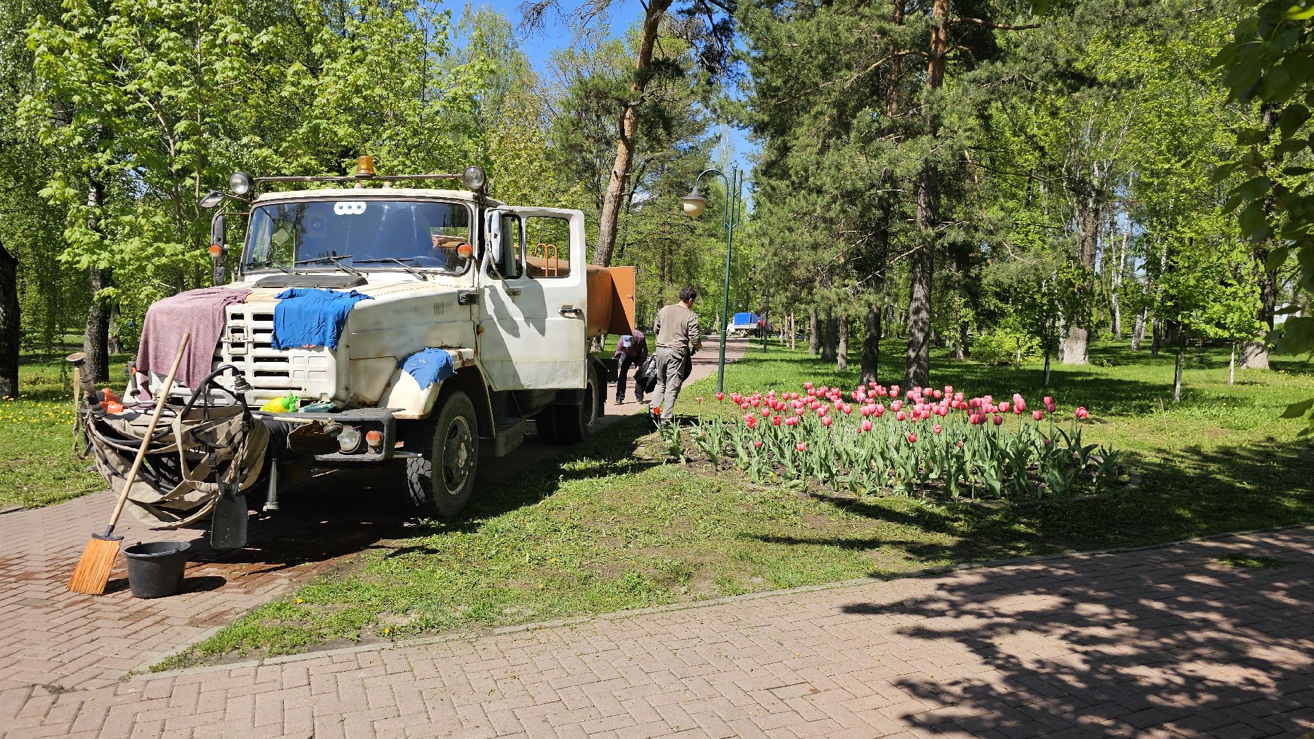 благоустройство, цветы, клумбы, 9 Мая, Дзержинский