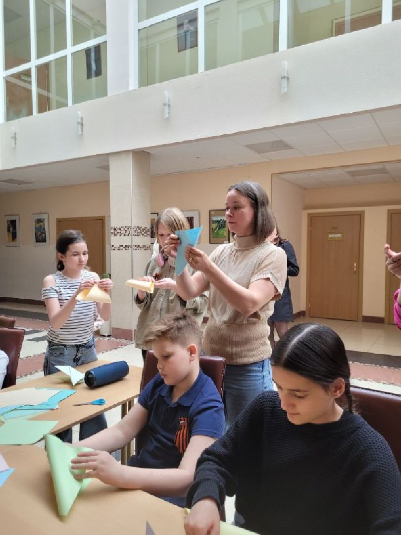 дети, день победы, дши, видное, оригами