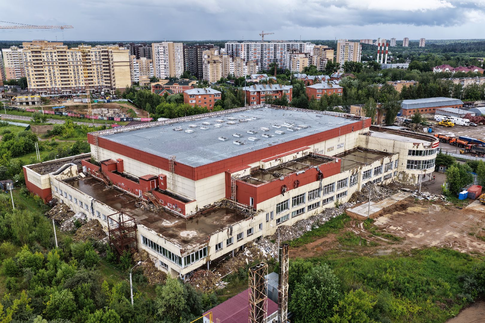 видео с коптера, академия дзюдо в Звенигороде,