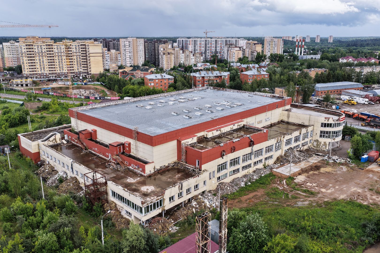 видео с коптера, академия дзюдо в Звенигороде,