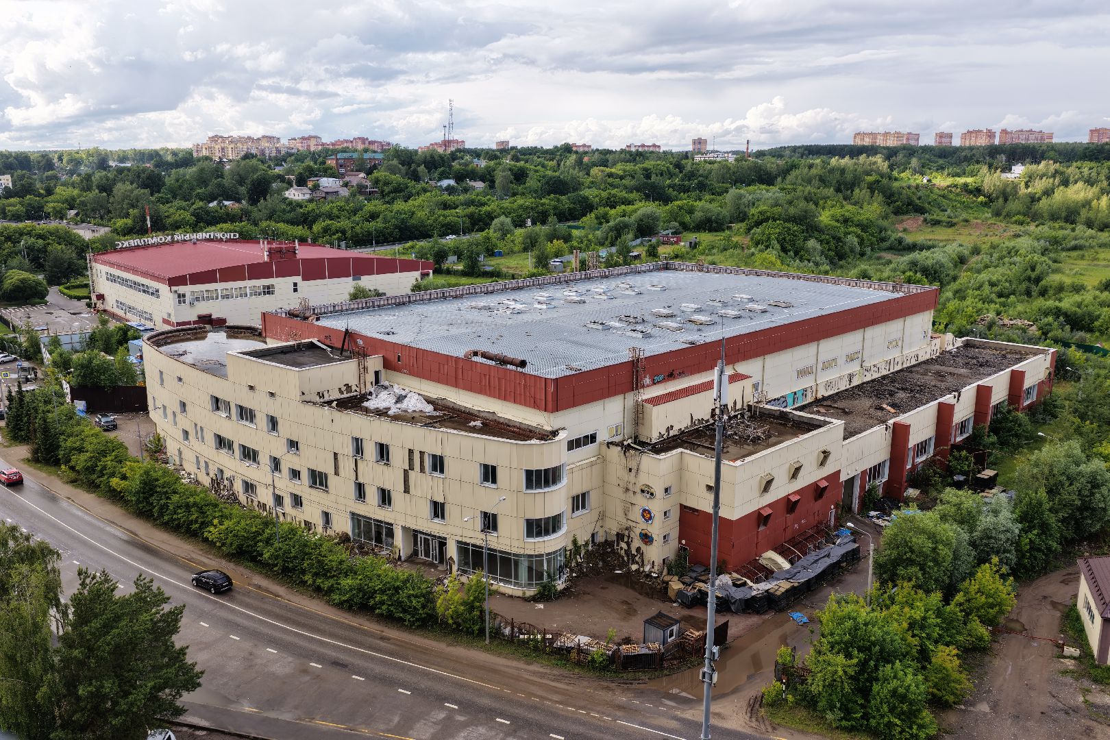 видео с коптера, академия дзюдо в Звенигороде,