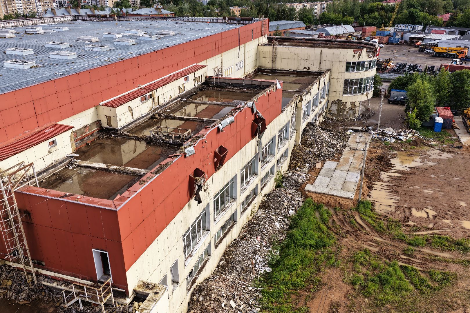 видео с коптера, академия дзюдо в Звенигороде,