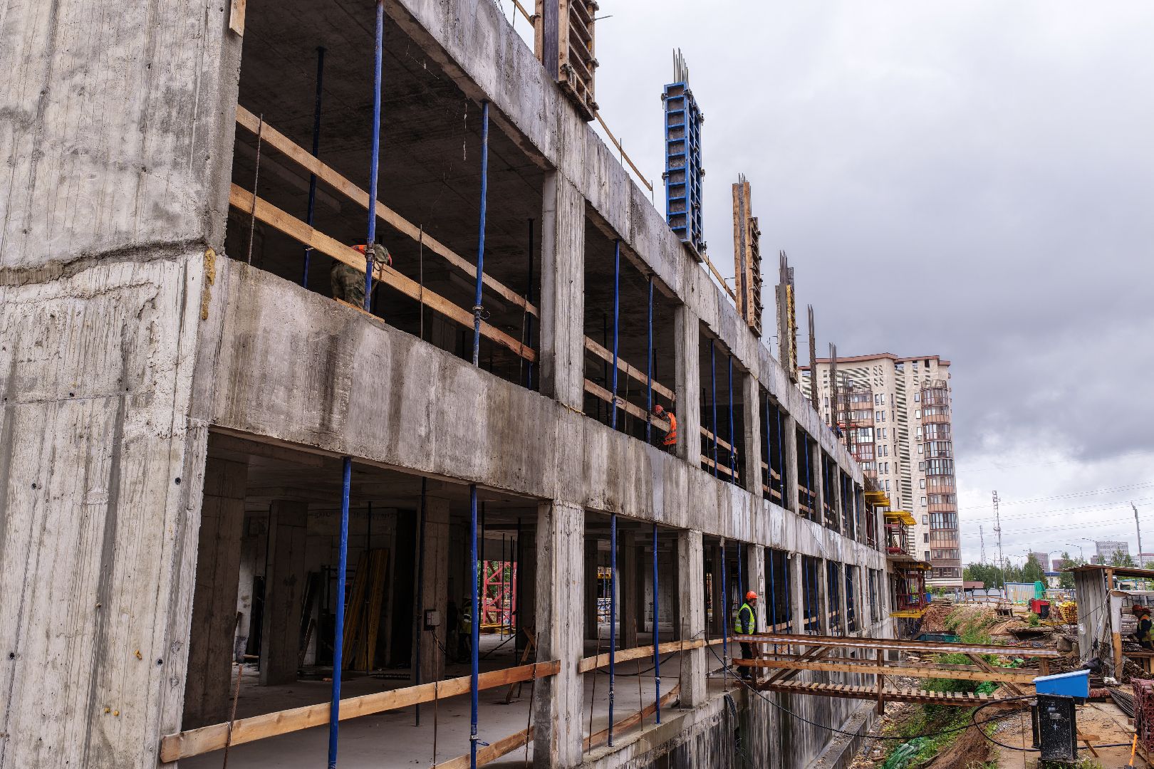 видео с коптера, поликлиника в одинцове, поликлиника в ЖК Гусарская баллада,