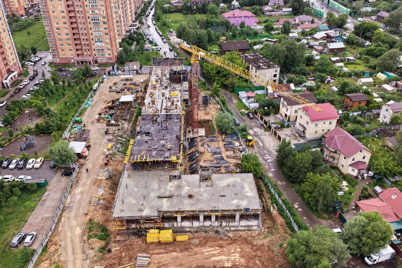 видео с коптера, поликлиника в одинцове, поликлиника в ЖК Гусарская баллада,