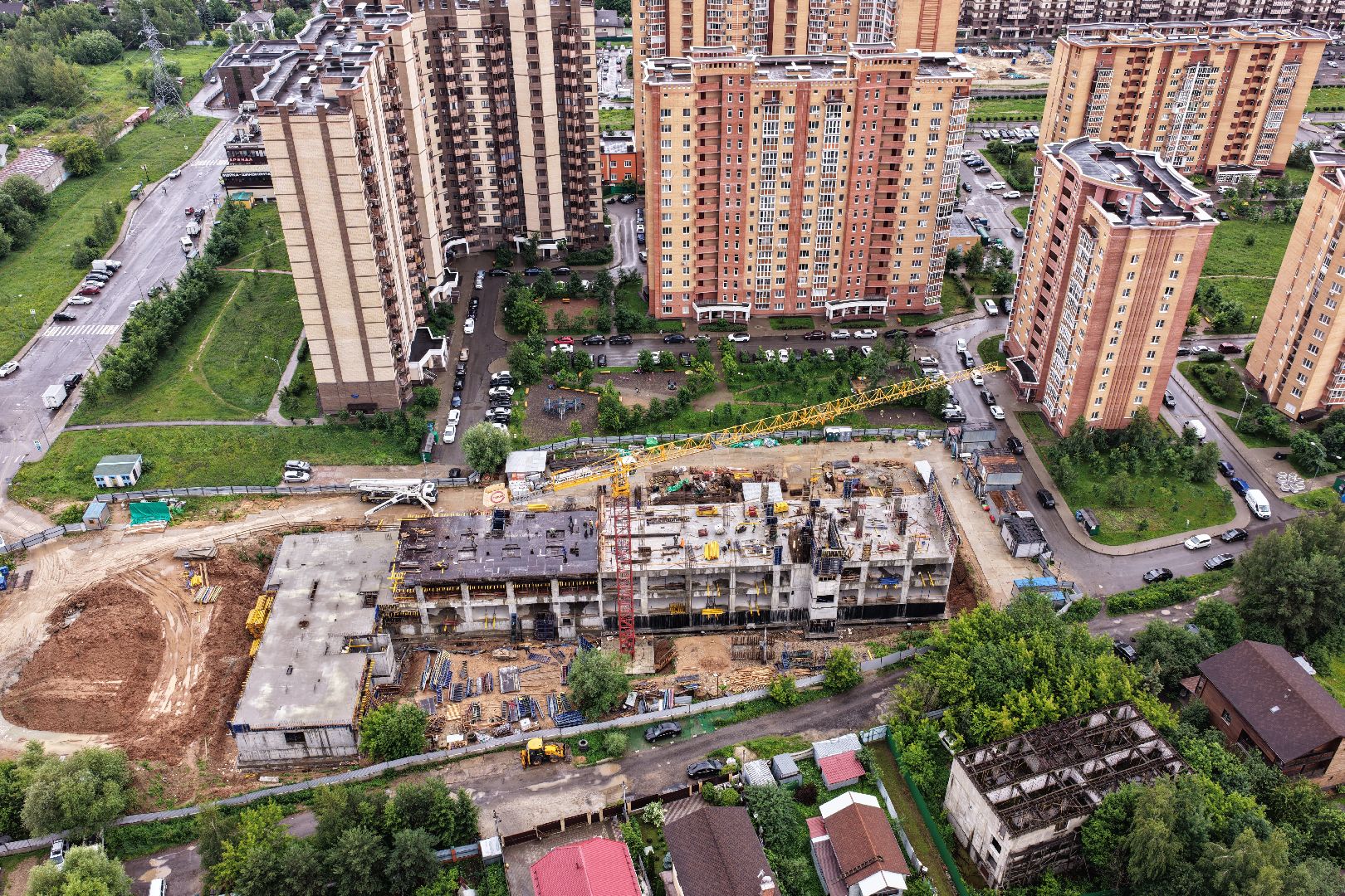 видео с коптера, поликлиника в одинцове, поликлиника в ЖК Гусарская баллада,