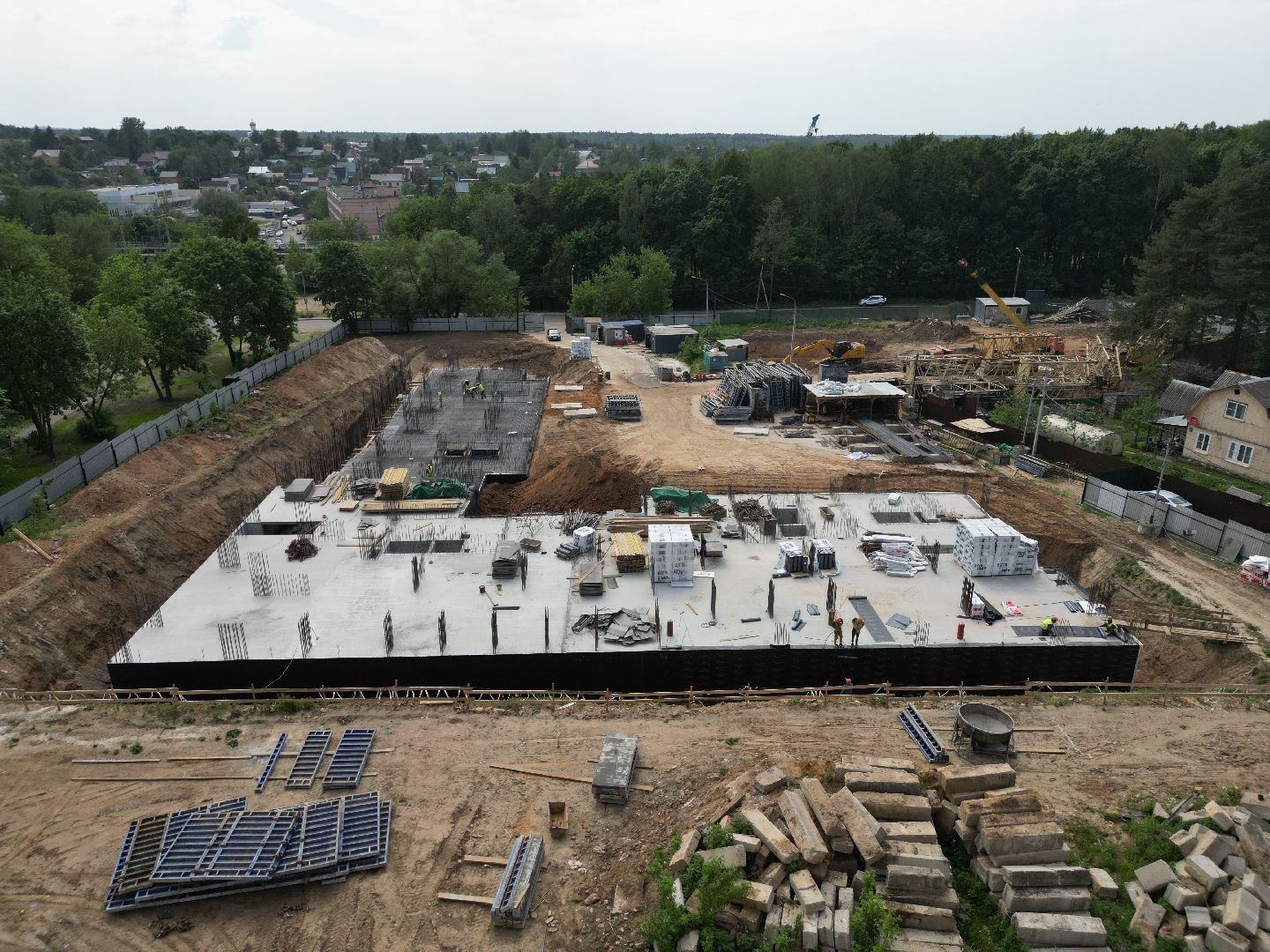 видео с коптера, дом в поварово, переселение из аварийного жилья,  дом для переселенцев солнечногорск,