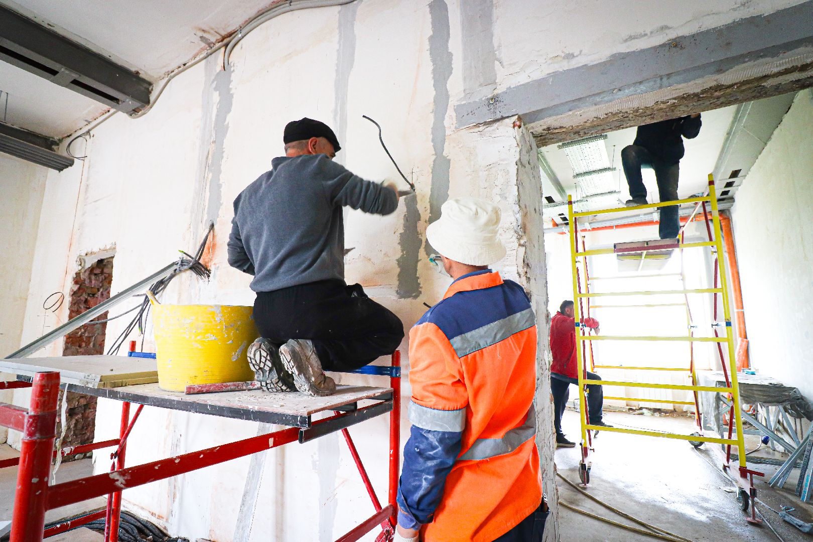 клин, строительство, ремонт школы,